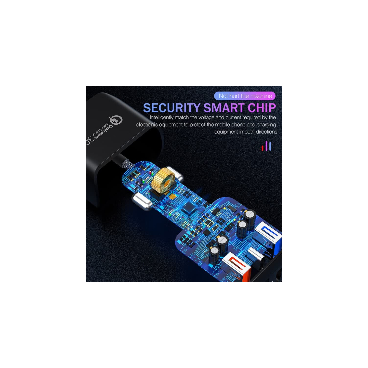 2 chargeur pour l'auto à 3 ports USB QC3,0 chargeur pour l'auto à chargement rapide 5 V 3,1A chargeur pour l'auto à deux ports USB de type C