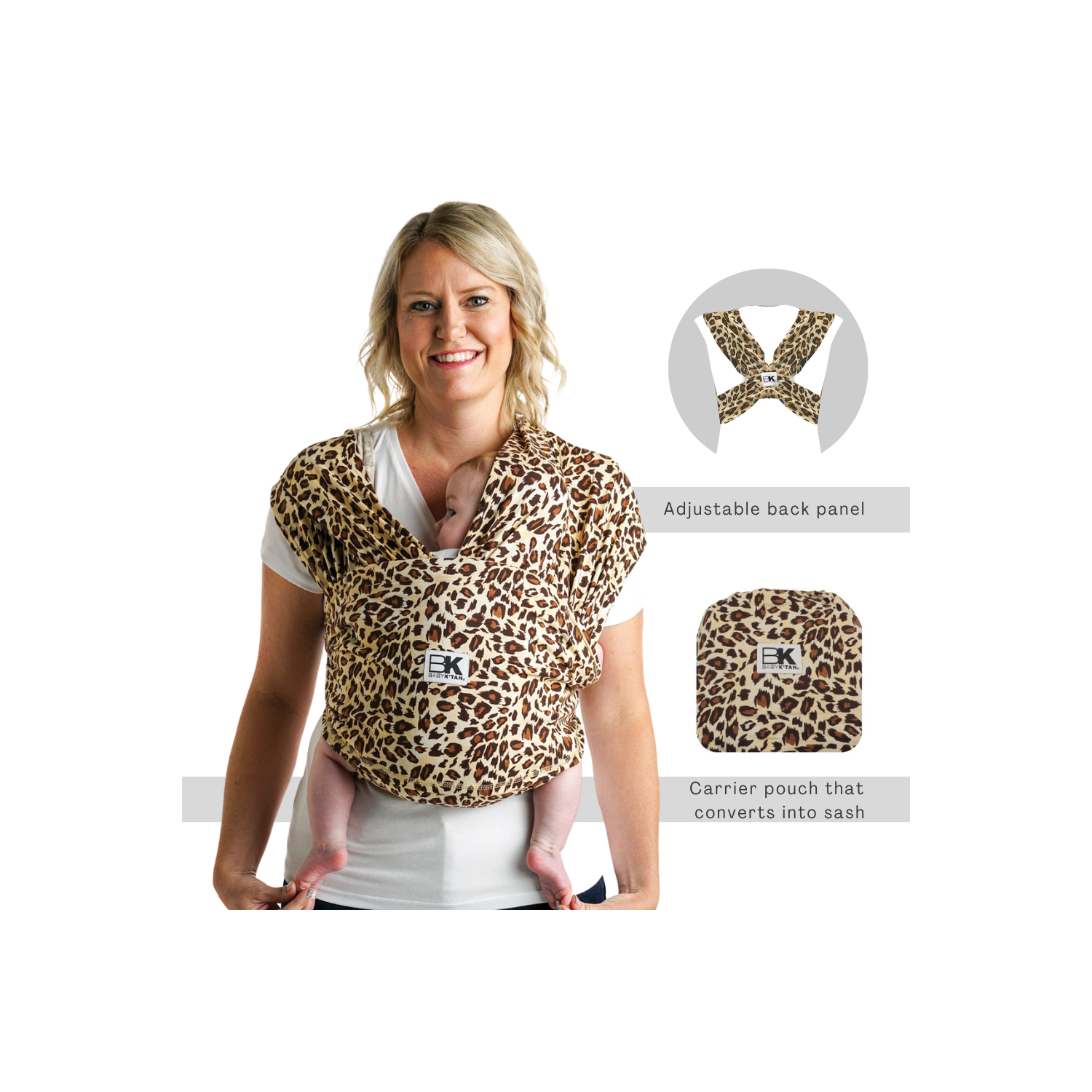 Porte-bébé préemballé prêt à porter Baby K'tan Leopard Love, petit