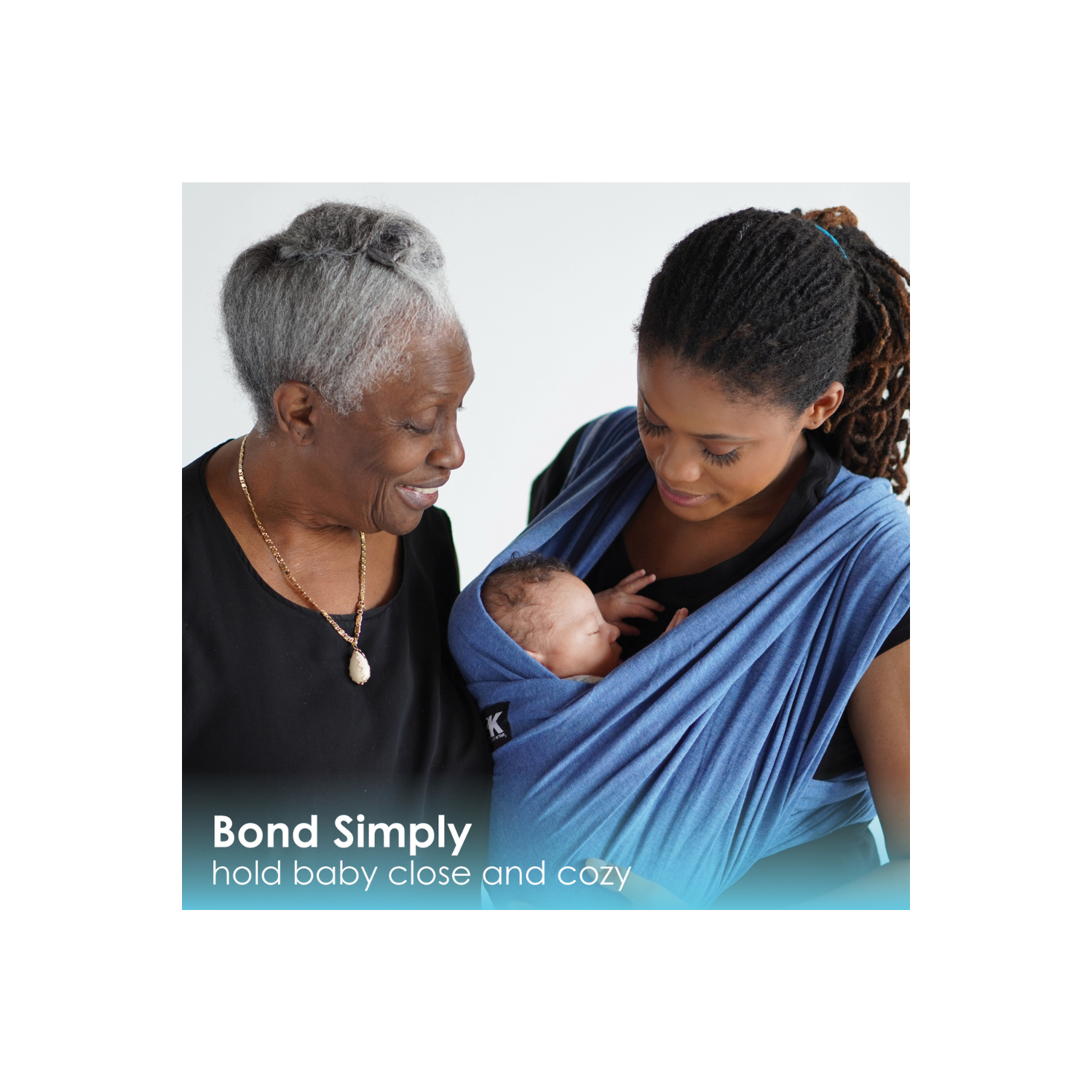 Porte-bébé préemballé prêt à porter Baby K'tan – Denim – Très grand