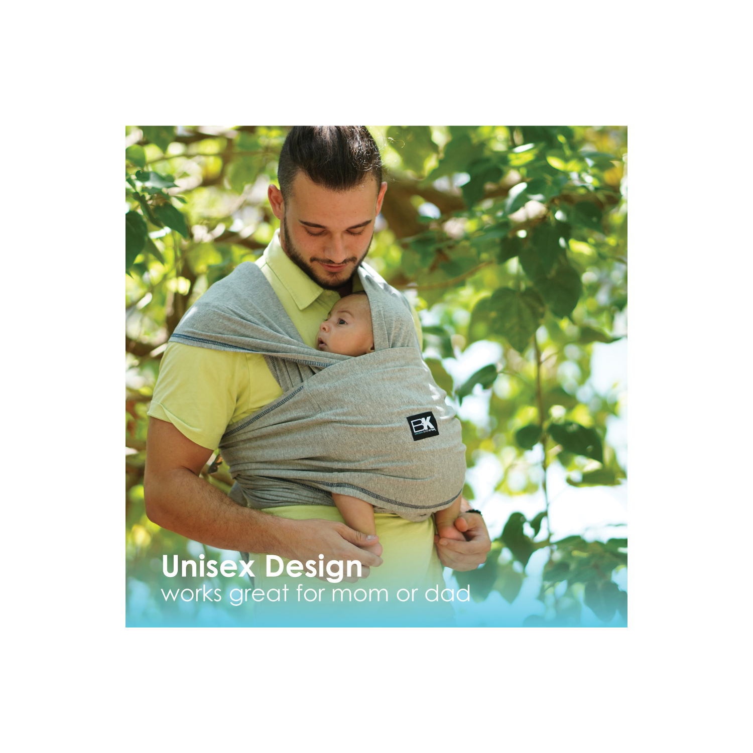 Baby K'tan Pre-Wrapped Ready To Wear Baby Wrap Carrier Heather Grey XSmall