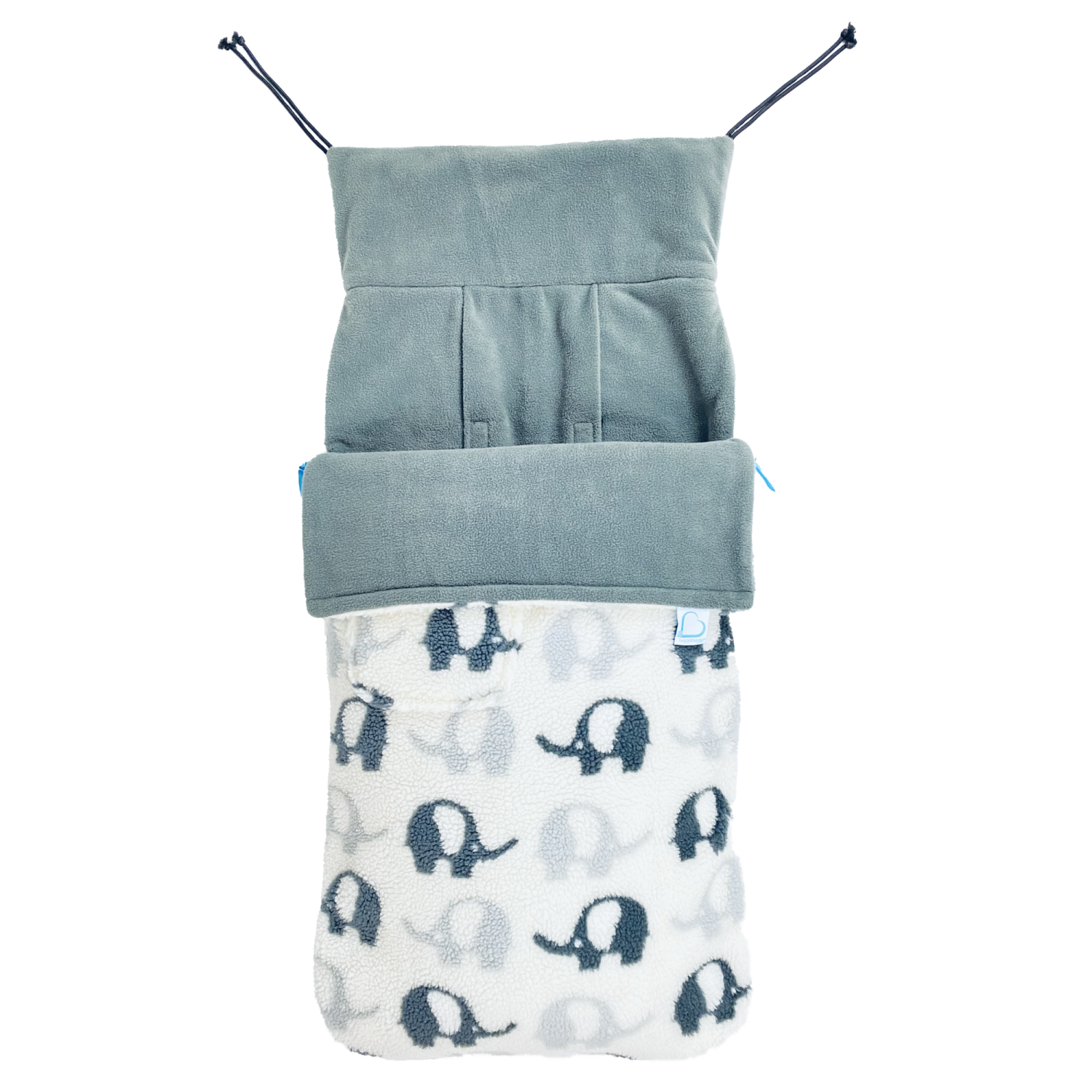 Buggysnuggle Stroller Footmuff Snuggle Sherpa: Elephant Stomp