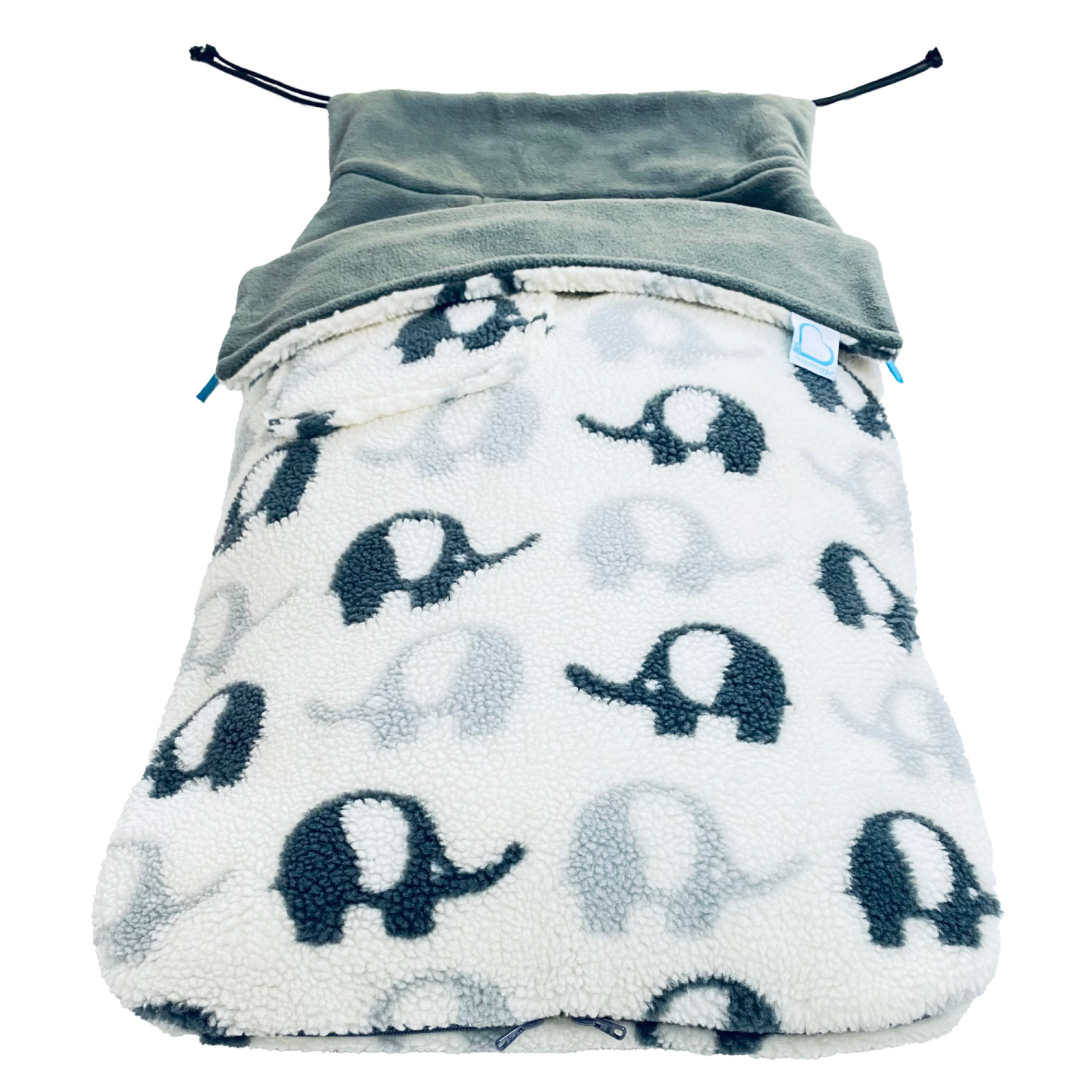 Buggysnuggle Stroller Footmuff Snuggle Sherpa: Elephant Stomp