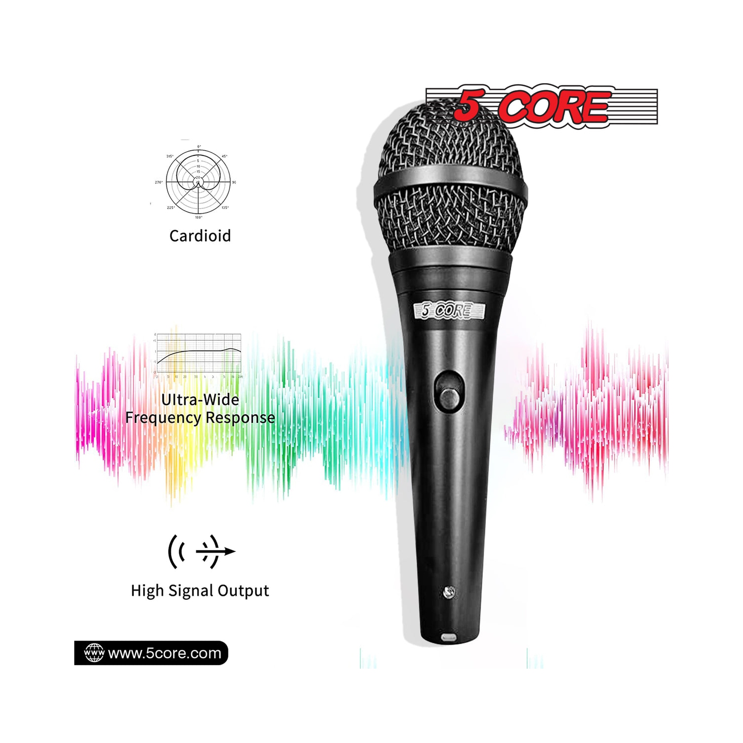 Microphone filaire XLR Professional Dynamic Black Karaoke 1 pièces  microphone avec interrupteur de MARCHE/ARRÊT Filtre anti-souffle intégré  micro cardioïde unidirectionnel Micrófono pour sonnerie