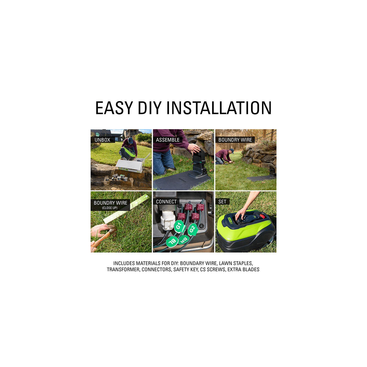 Tondeuse-robot Greenworks Pro de 1/2 acre à coupe en hauteur