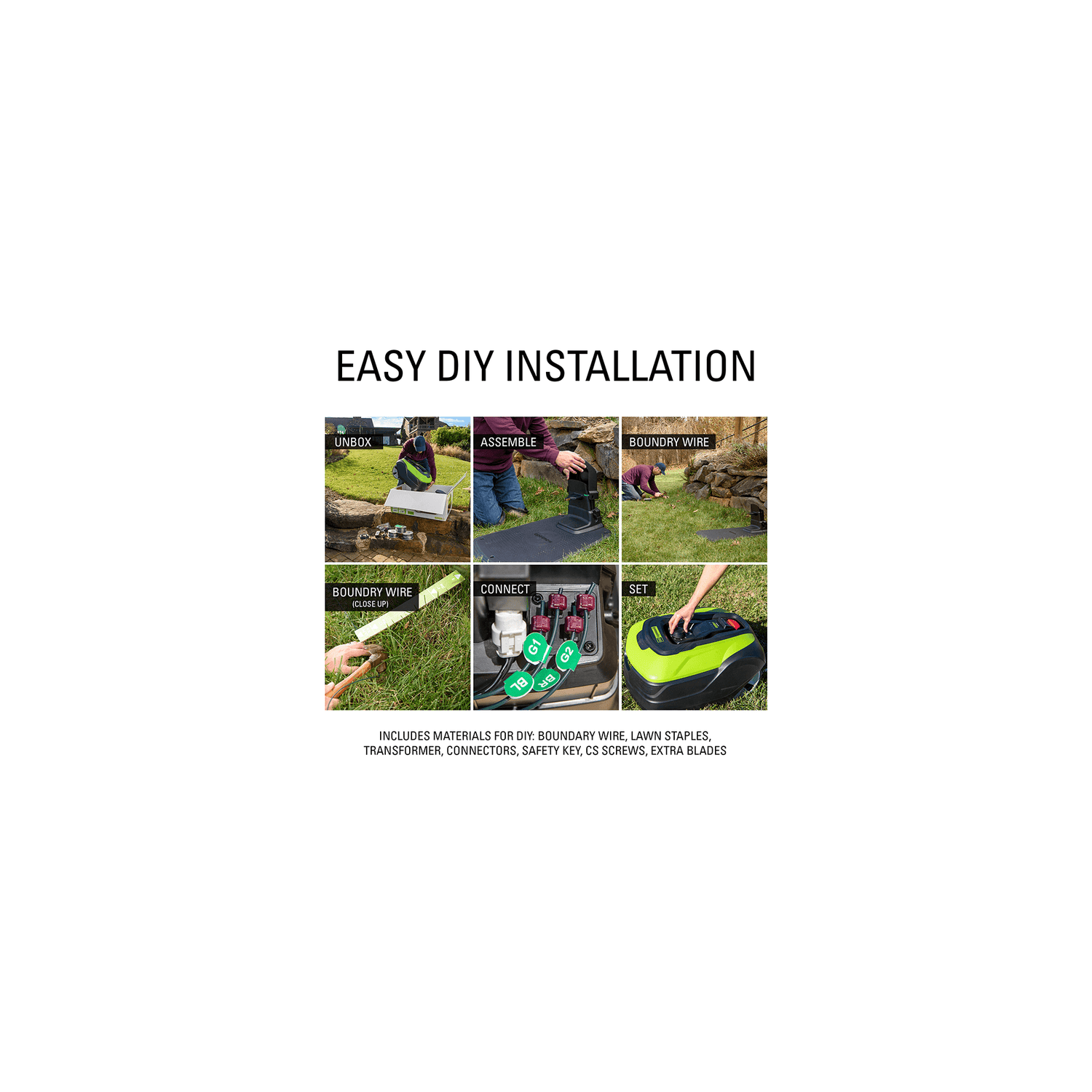 Greenworks Optimow® 1/2 Acre Low Cut - 50 Robotic Lawn Mower, Green