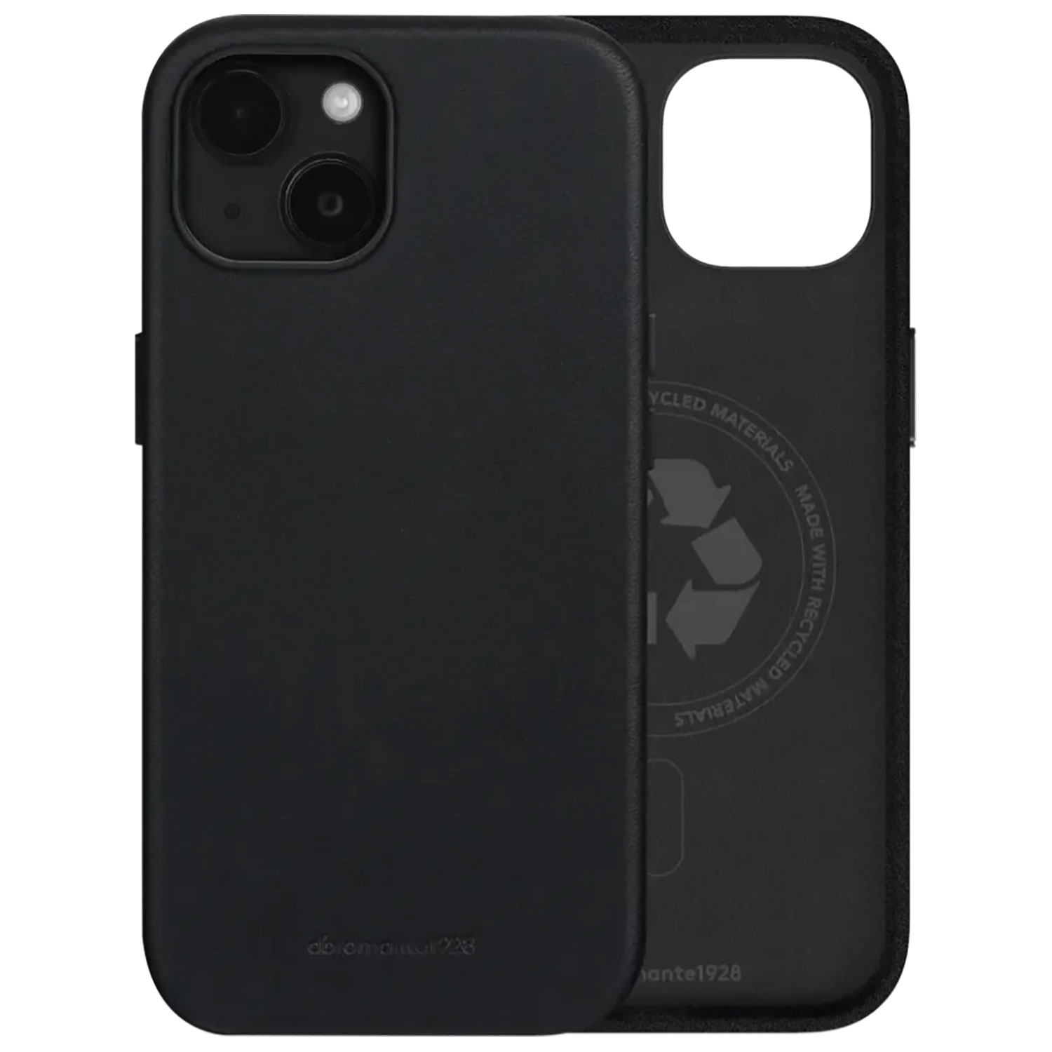 Dbramante1928 Roskilde Full Grain Leather Fitted Hard Shell Case with MagSafe for iPhone 15 - Black