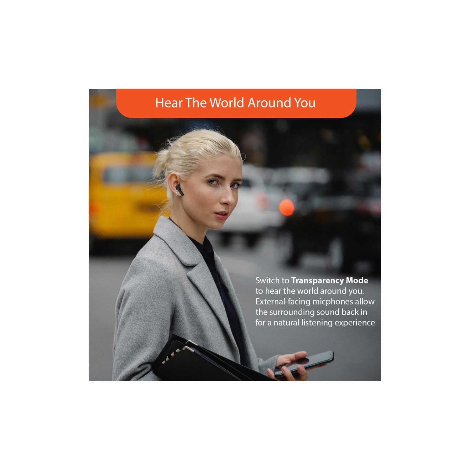 Uolo Pulse Elite 2 True Wireless ANC/ENC [Active Noise & Environmental Noise Cancelling] Bluetooth 5.3, Touch Control, Built in Mic for Phone Call -