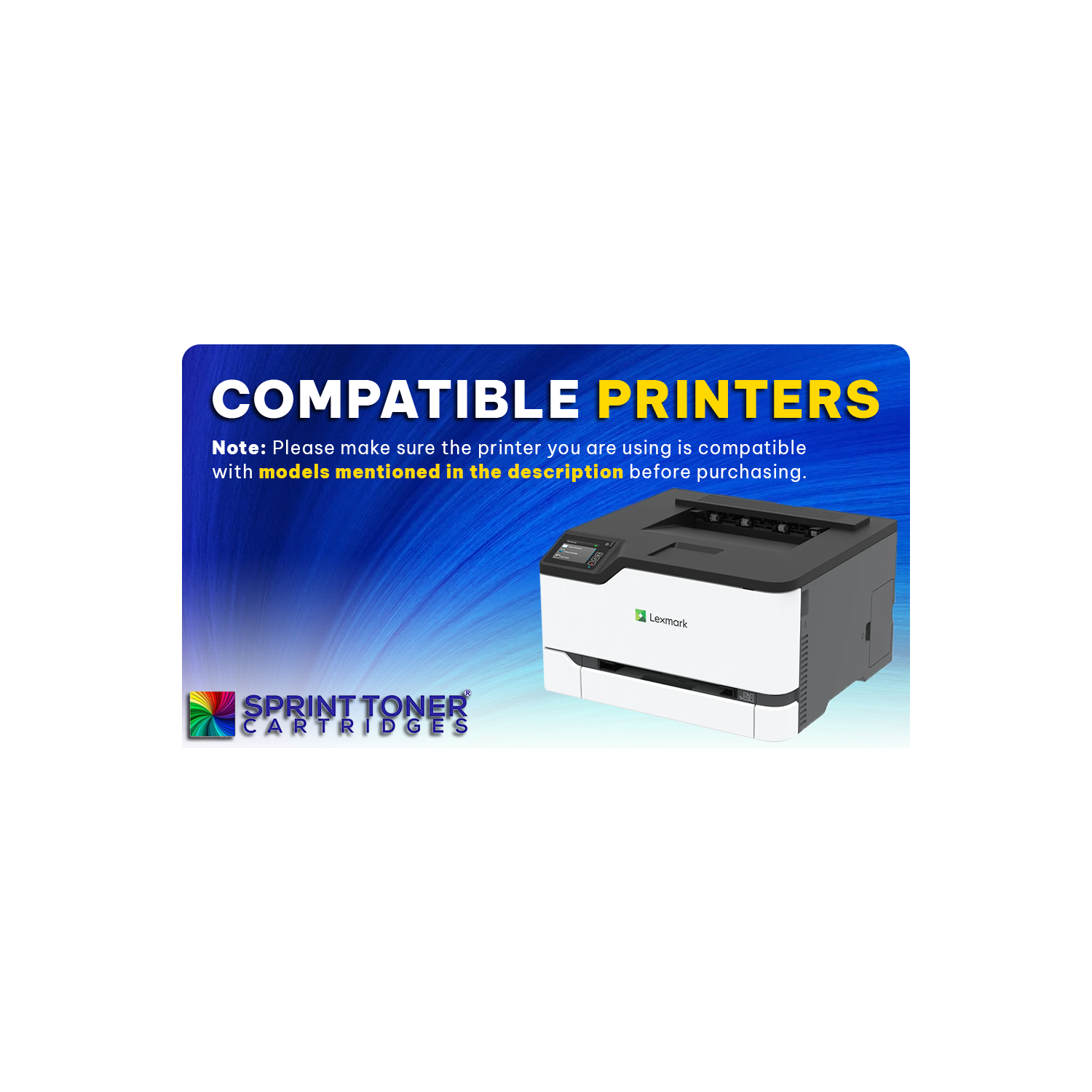 Compatible avec les cartouches d'encre en poudre noire à HAUT RENDEMENT 501X, 50F1X00 de Lexmark, MS410s, MS410dn, MS415dn, MS519ddb, MS610