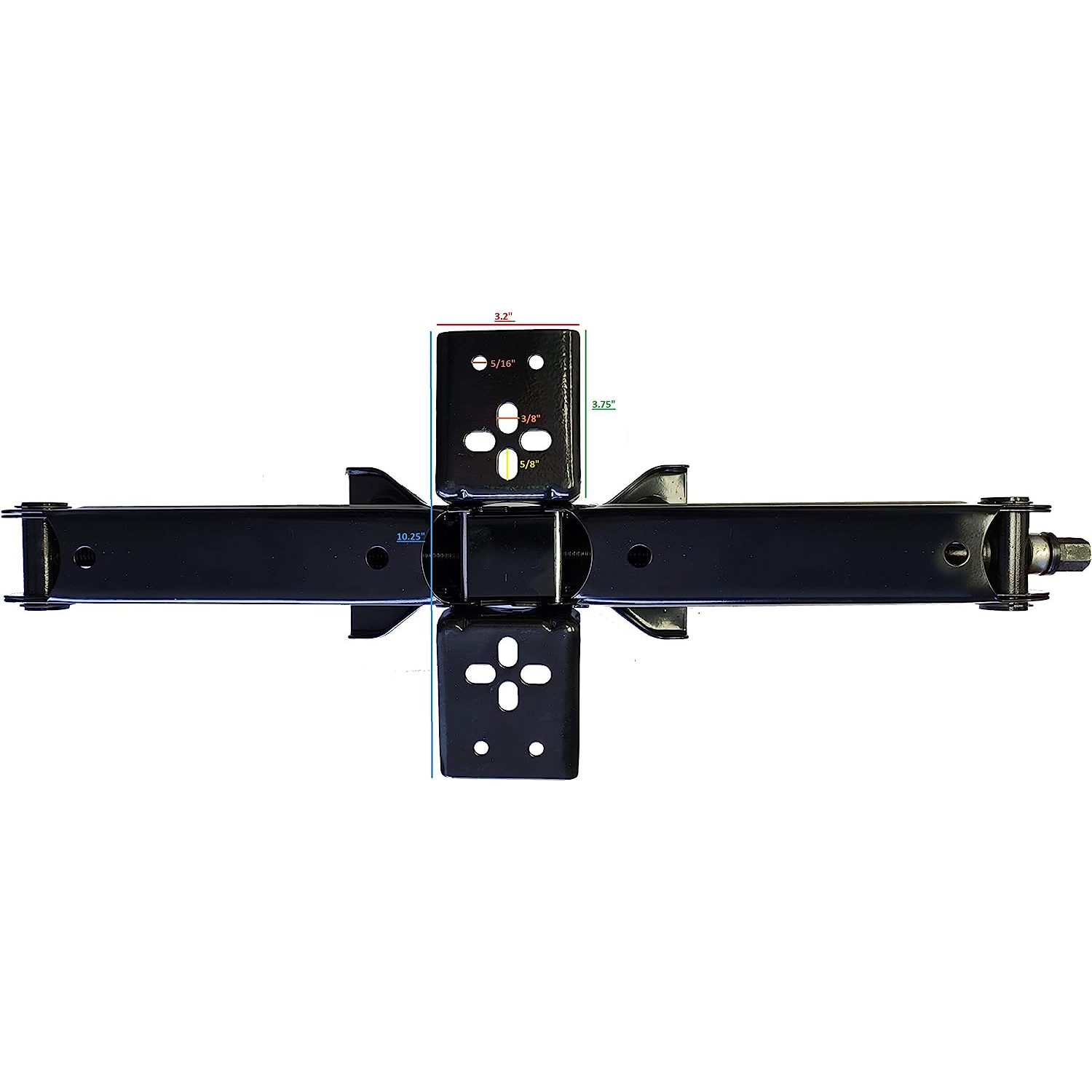 2 Pack of 2 1/4 Ton RV Stabilizer Scissor Jacks, Low Profile Grade 8 Screw Drive, Universal Bolt Plate. With Mounting Screws and Sockets - 64280