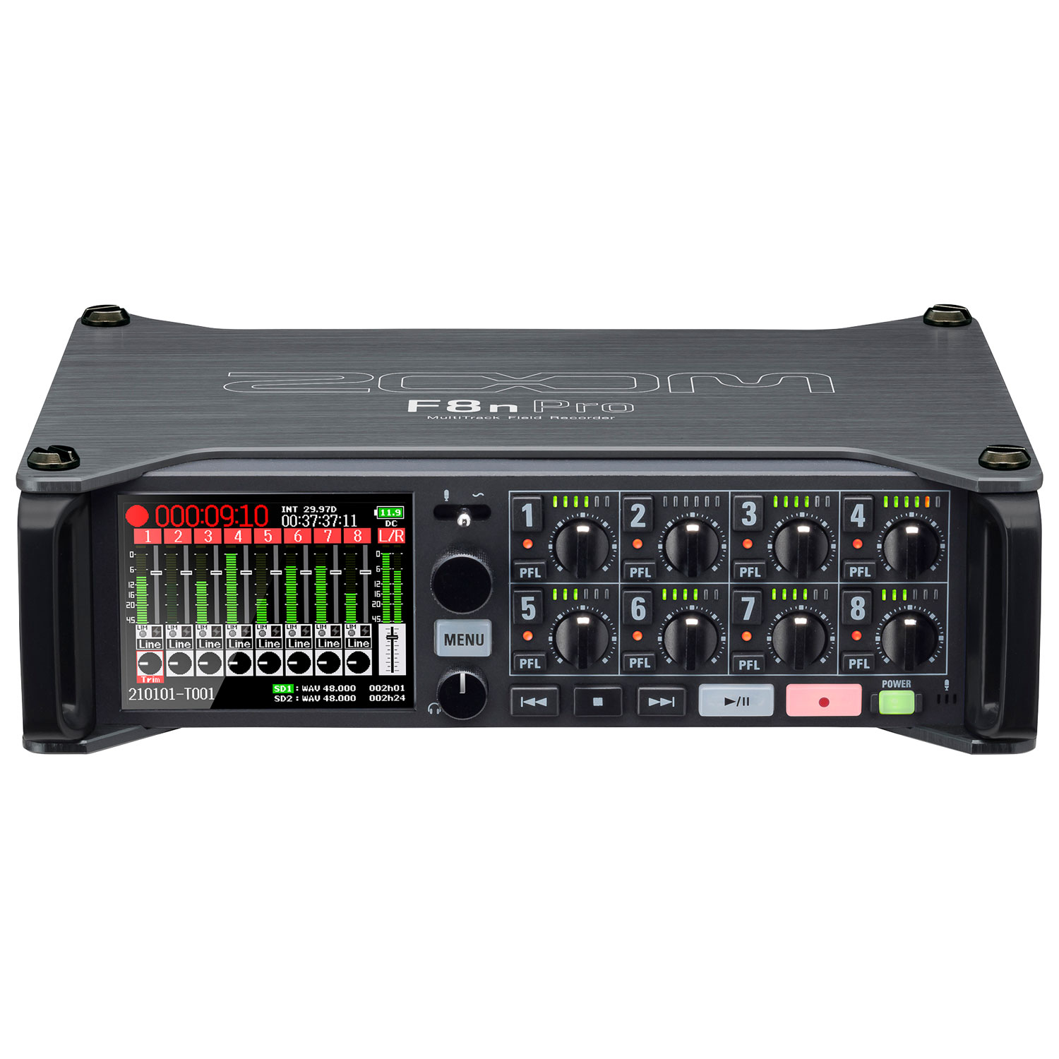 Zoom F8n Pro Professional MultiTrack Recorder - Grey