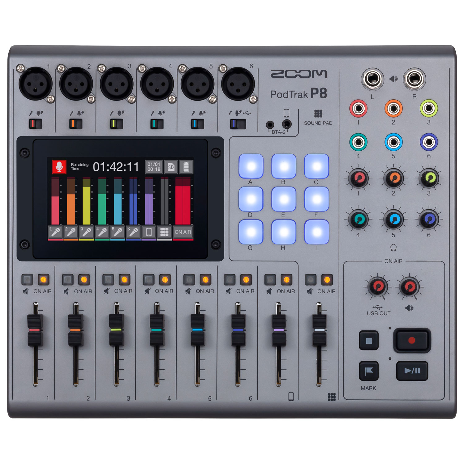 Zoom Pod Track P8 6-Channel Podcast Mixer