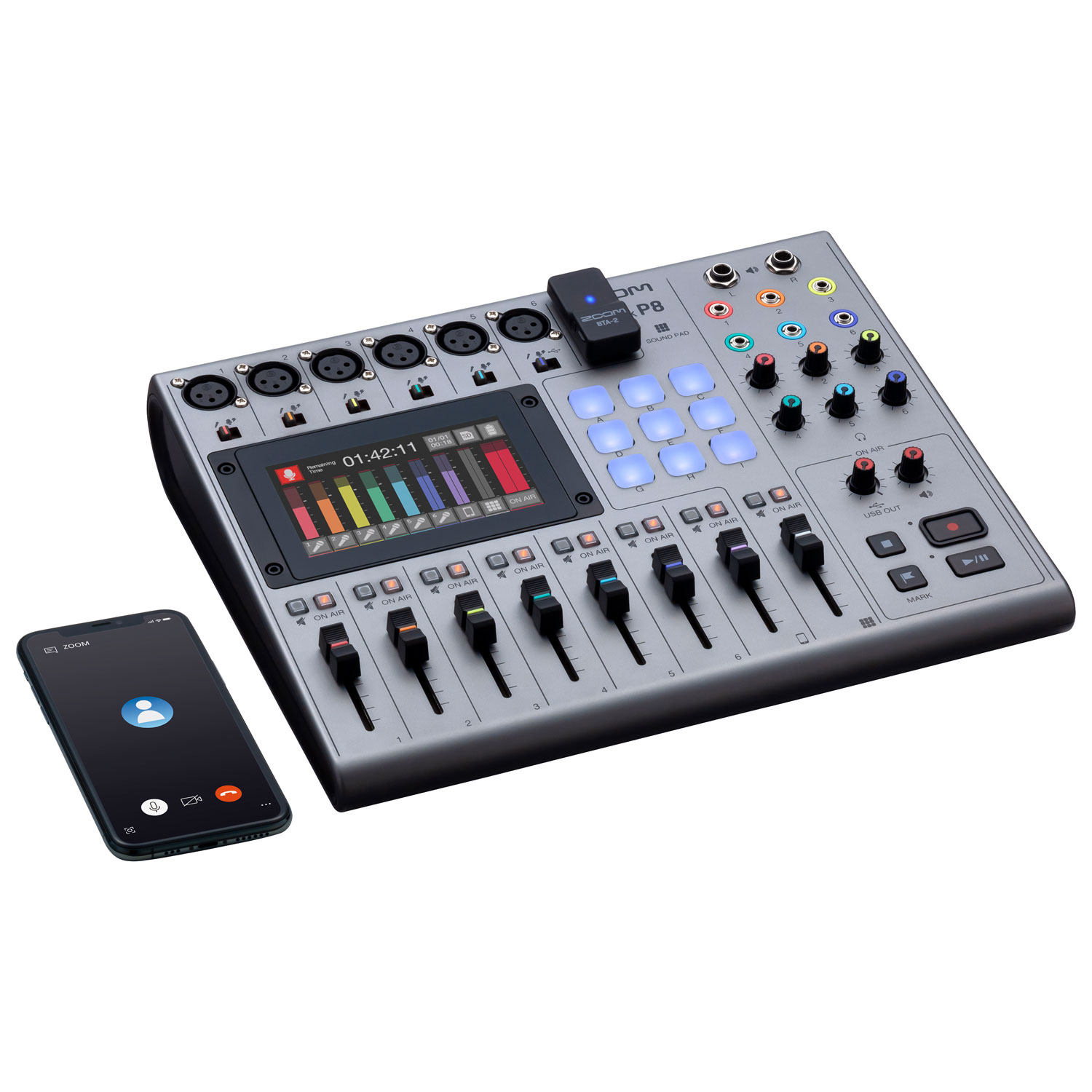 Zoom Pod Track P8 6-Channel Podcast Mixer