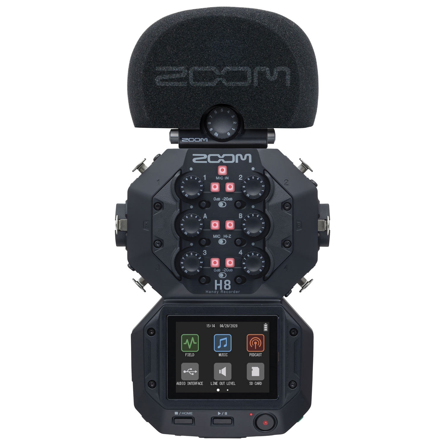 Zoom WSH-6 Foam Windscreen for XYH-6 XY Microphone - Black