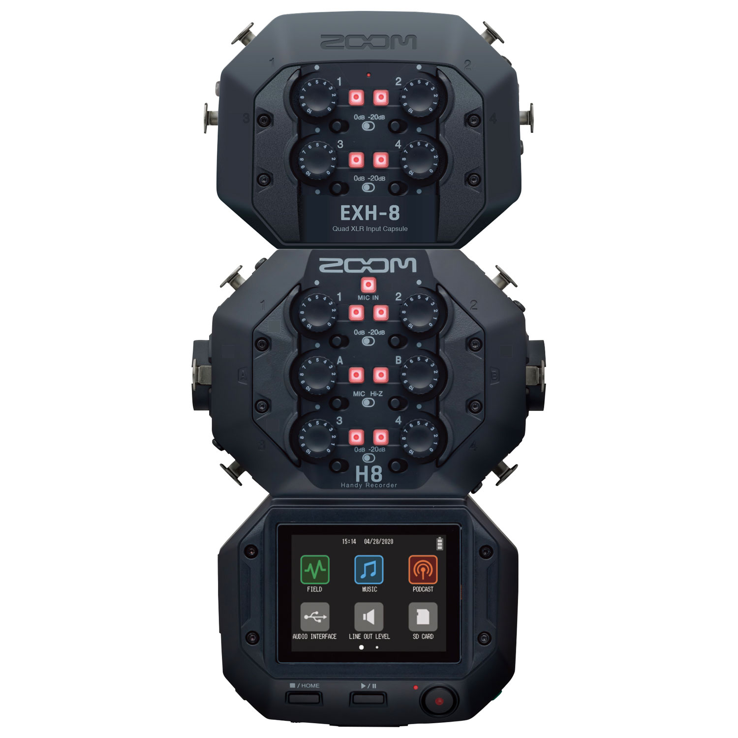 ZOOM EXH-8 External XLR Input Capsule for the Zoom H8 - Black