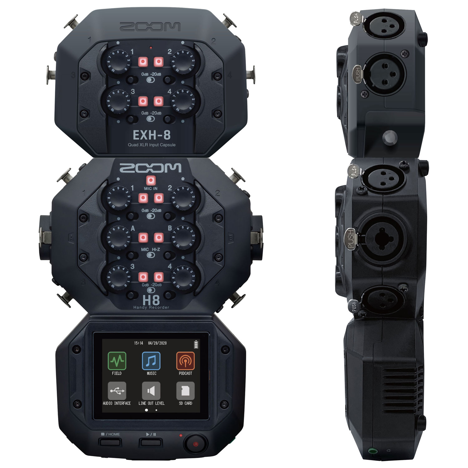 ZOOM EXH-8 External XLR Input Capsule for the Zoom H8 - Black