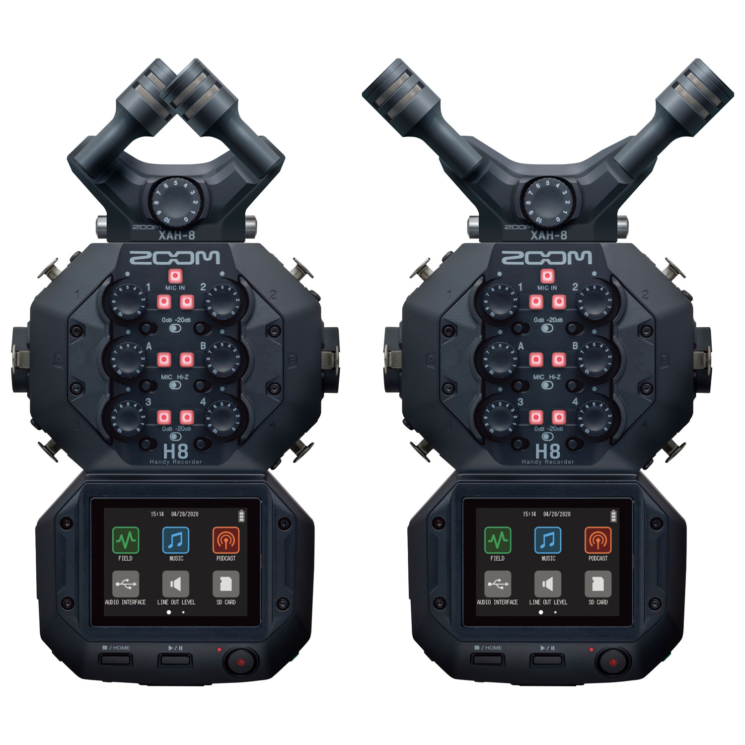 Capsule de microphone XAH-8 XY-AB de Zoom pour Zoom H8 - Noir