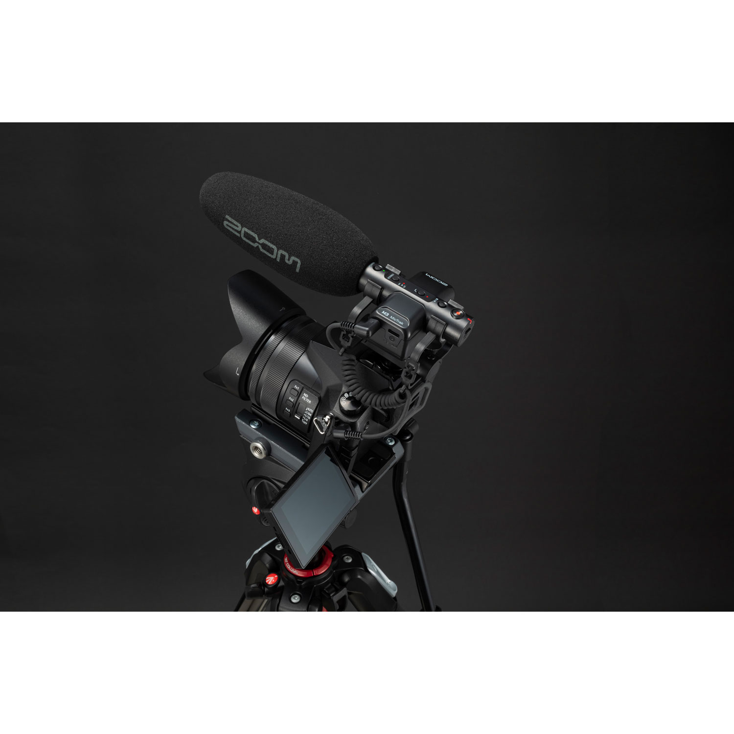 Enregistreur canon d'appareil photo M3 MicTrak de Zoom - Noir