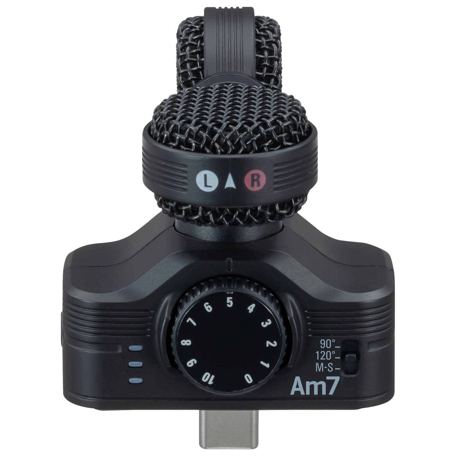 Microphone stéréo USB-C AM7 de Zoom pour téléphones Android - Noir