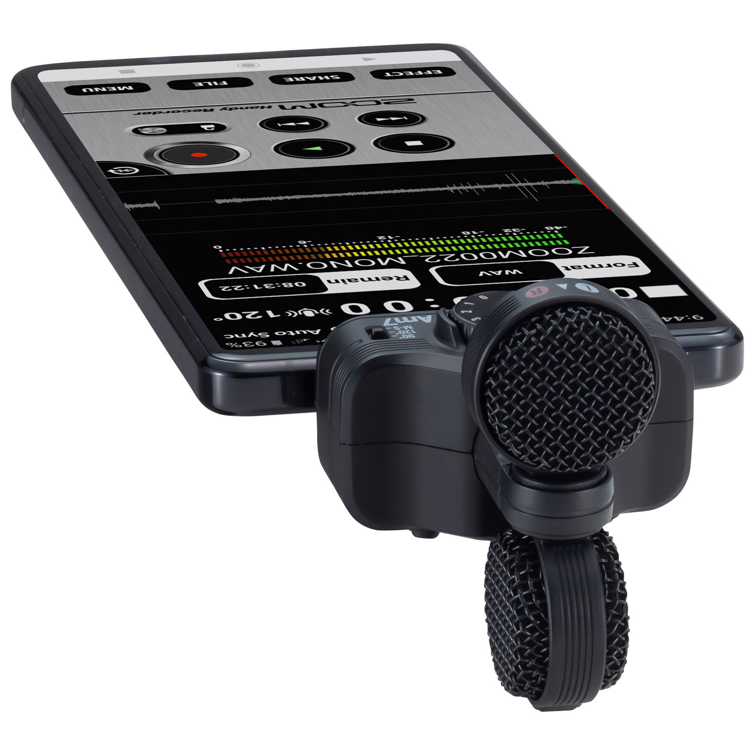 Microphone stéréo USB-C AM7 de Zoom pour téléphones Android - Noir