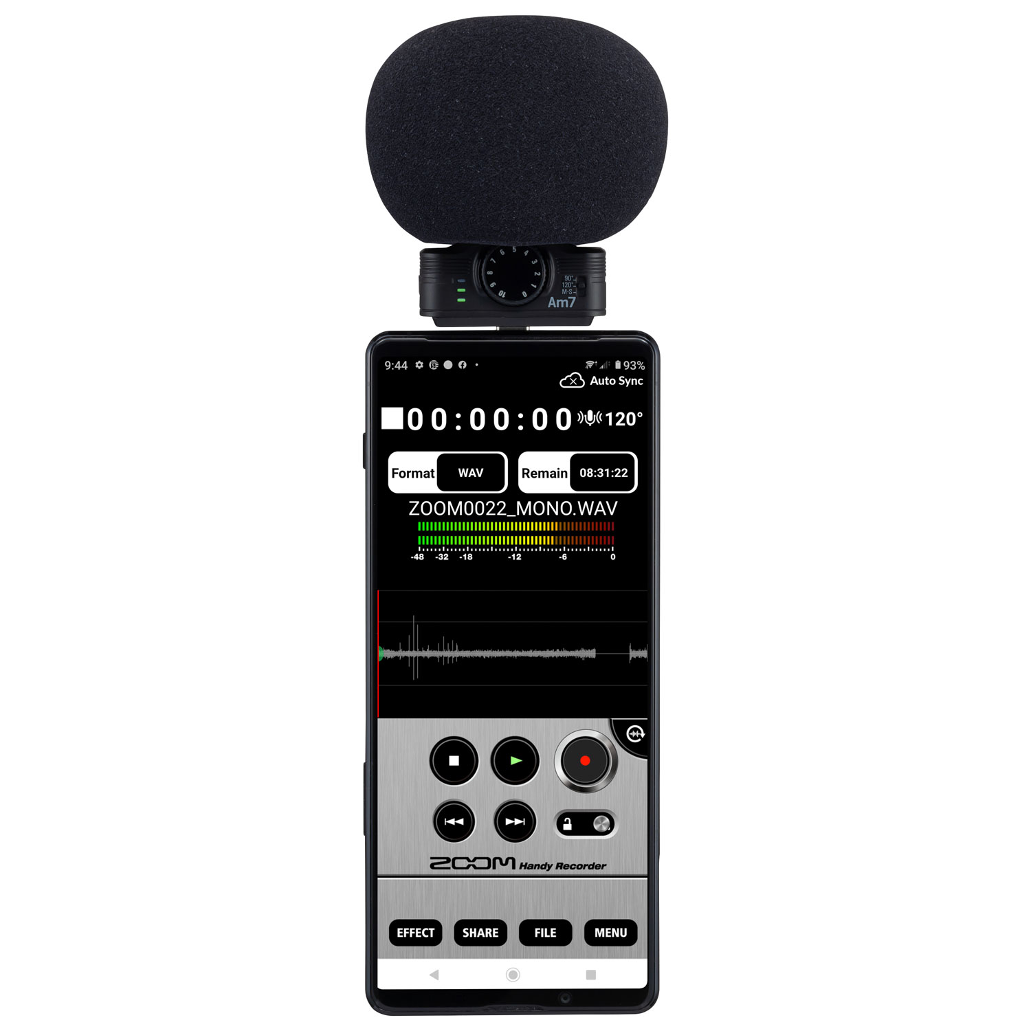 Microphone stéréo USB-C AM7 de Zoom pour téléphones Android - Noir