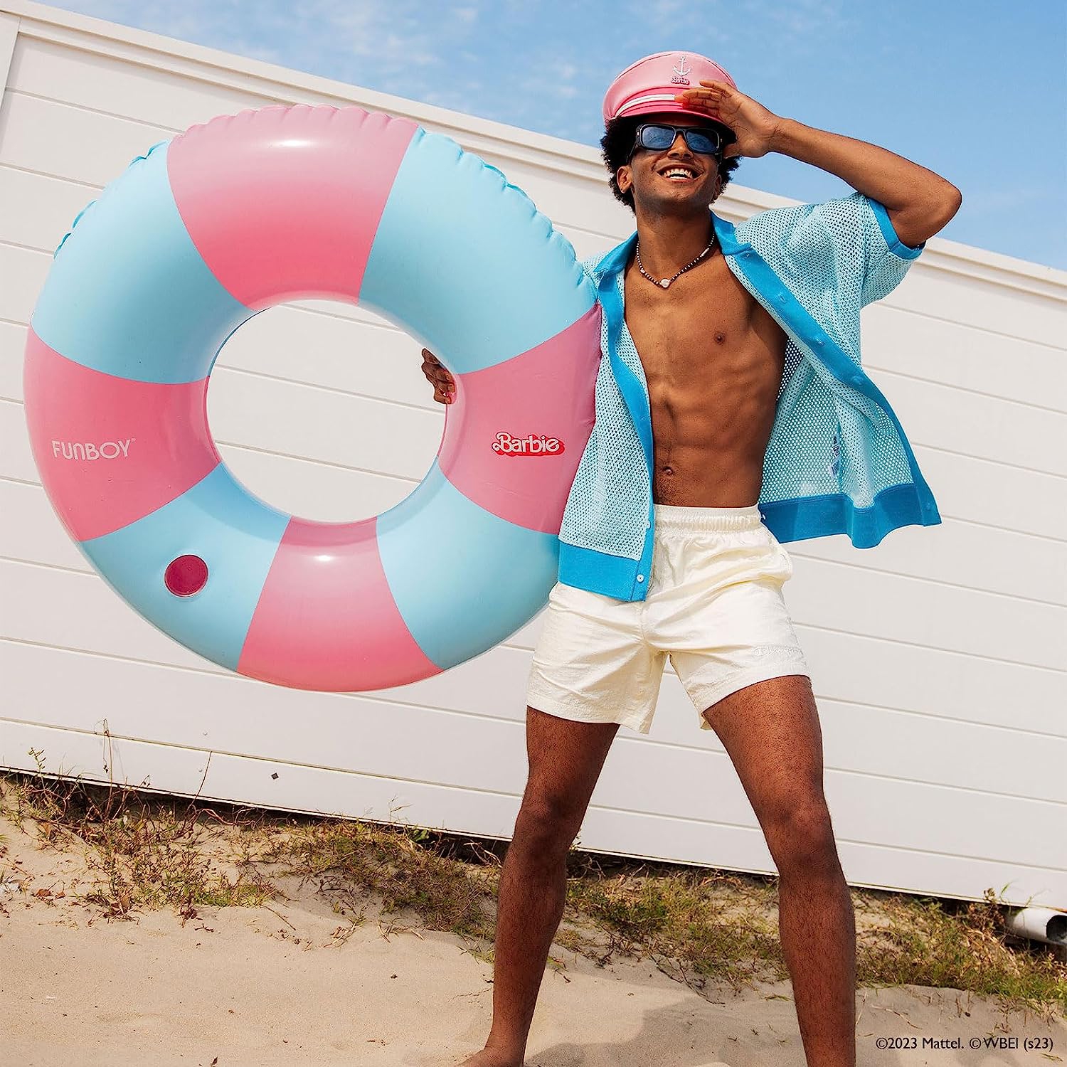 FUNBOY & Barbie Official Pool Float - Pink/Blue