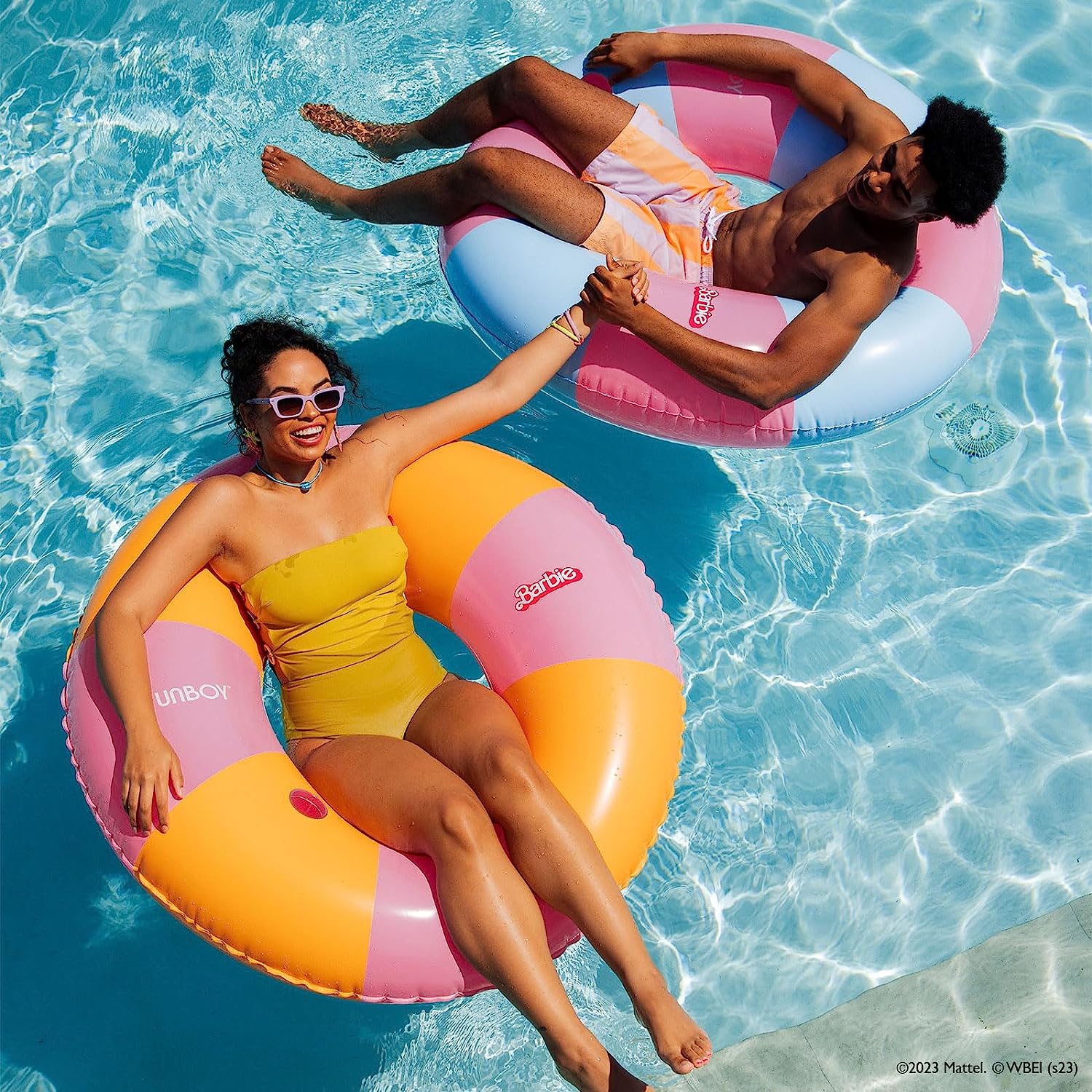 FUNBOY & Barbie Official Pool Float - Pink/Blue