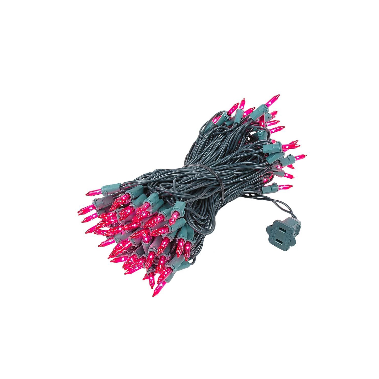 Lumières de Noël de fantaisie de 50 pi, 100 mini lumières de Noël, fil vert, lumière de Noël traditionnelle vert rétro, espacement de 6&nbsp;po,