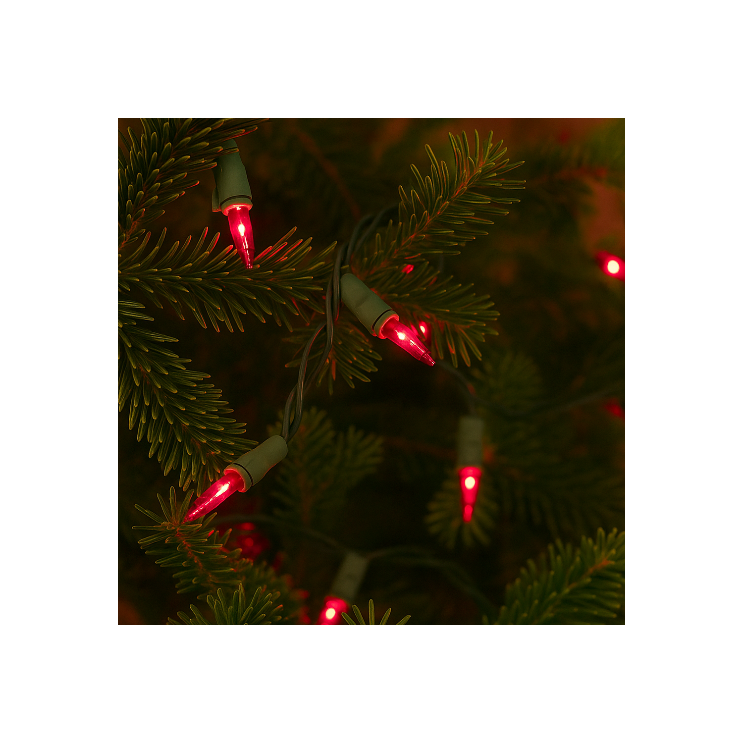 Lumières de Noël de fantaisie de 50 pi, 100 mini lumières de Noël, fil vert, lumière de Noël traditionnelle vert rétro, espacement de 6&nbsp;po,