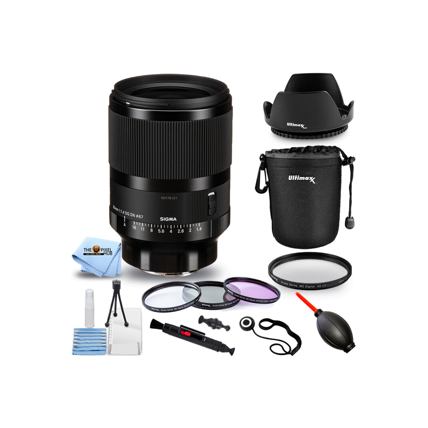 Objectif d'art 35&nbsp;mm f/1,4 DG DN de Sigma pour ensemble d'accessoires E 303965 à 10PC de Sony