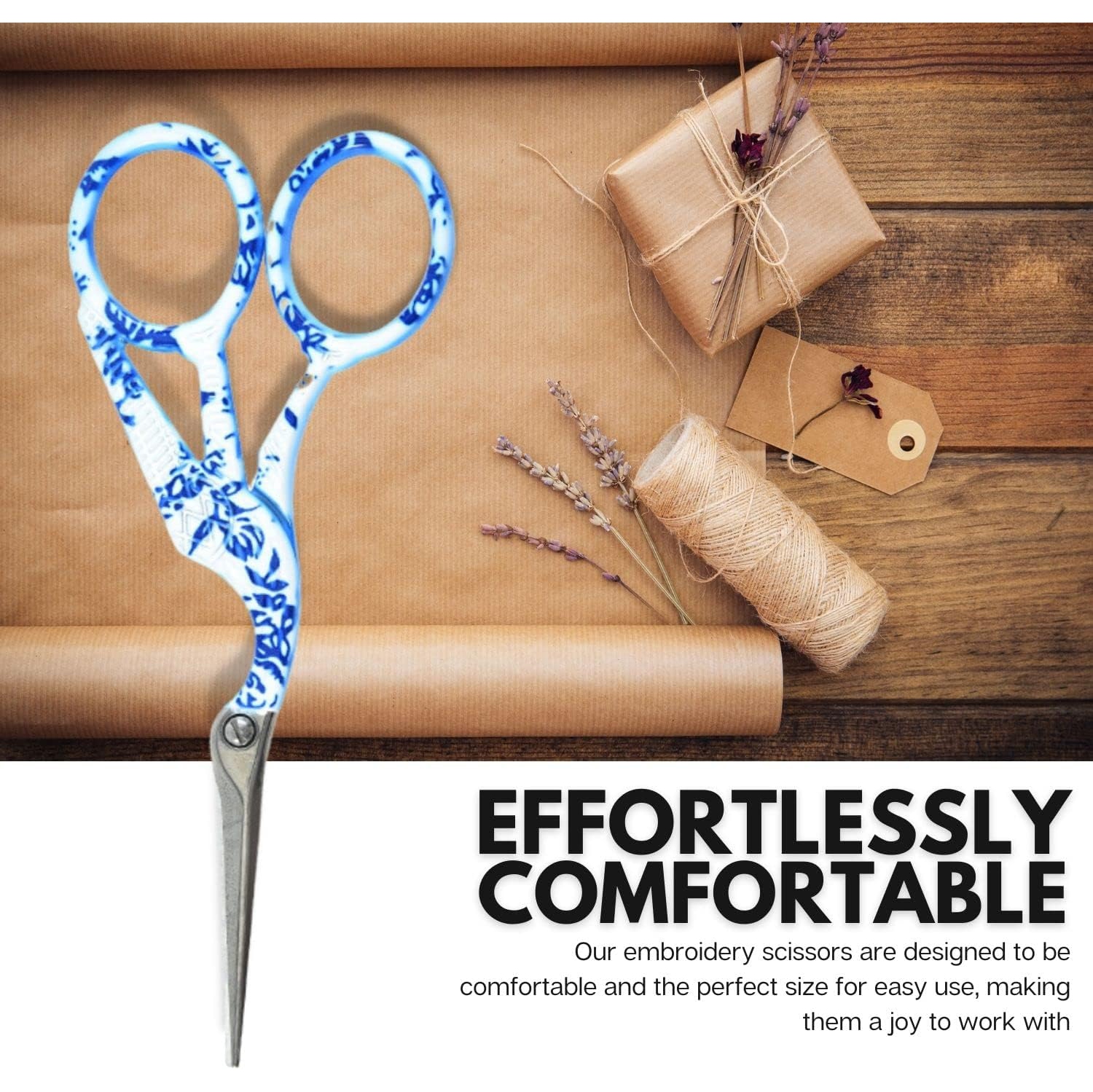 Arolly Retro Style 5.51" Embroidery Scissor with Sharp Blades, Multi-Purpose Small Sewing Scissors for Art and Needle Work, Cutting Tools for