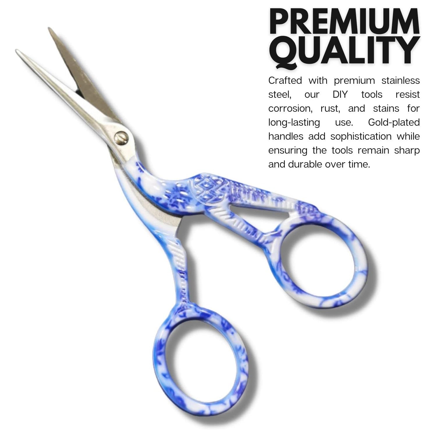 Arolly Retro Style 5.51" Embroidery Scissor with Sharp Blades, Multi-Purpose Small Sewing Scissors for Art and Needle Work, Cutting Tools for