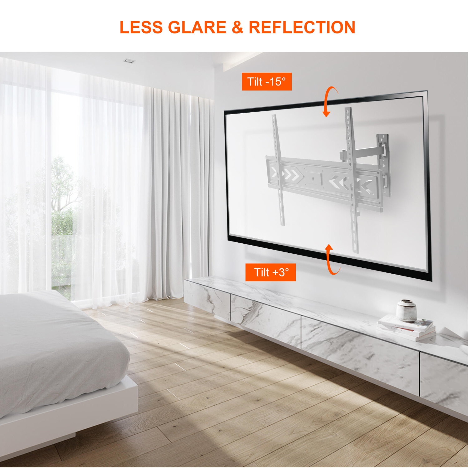 Full Motion Articulating TV Wall Mount for 37-70 inch TVs ,TV Mounts Holds up to 77lbs and Max VESA 600 x 400mm