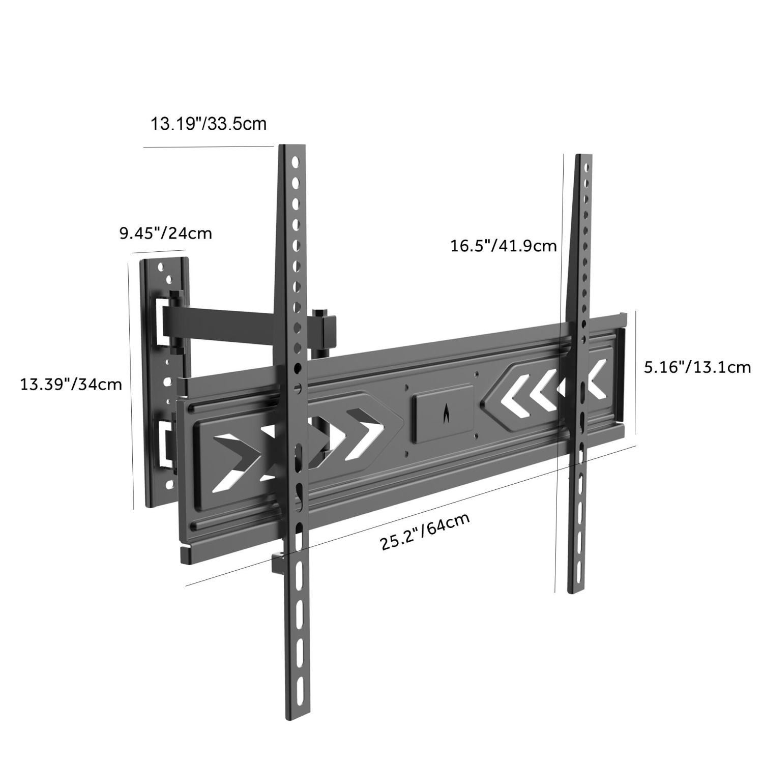 Full Motion Articulating TV Wall Mount for 37-70 inch TVs ,TV Mounts Holds up to 77lbs and Max VESA 600 x 400mm