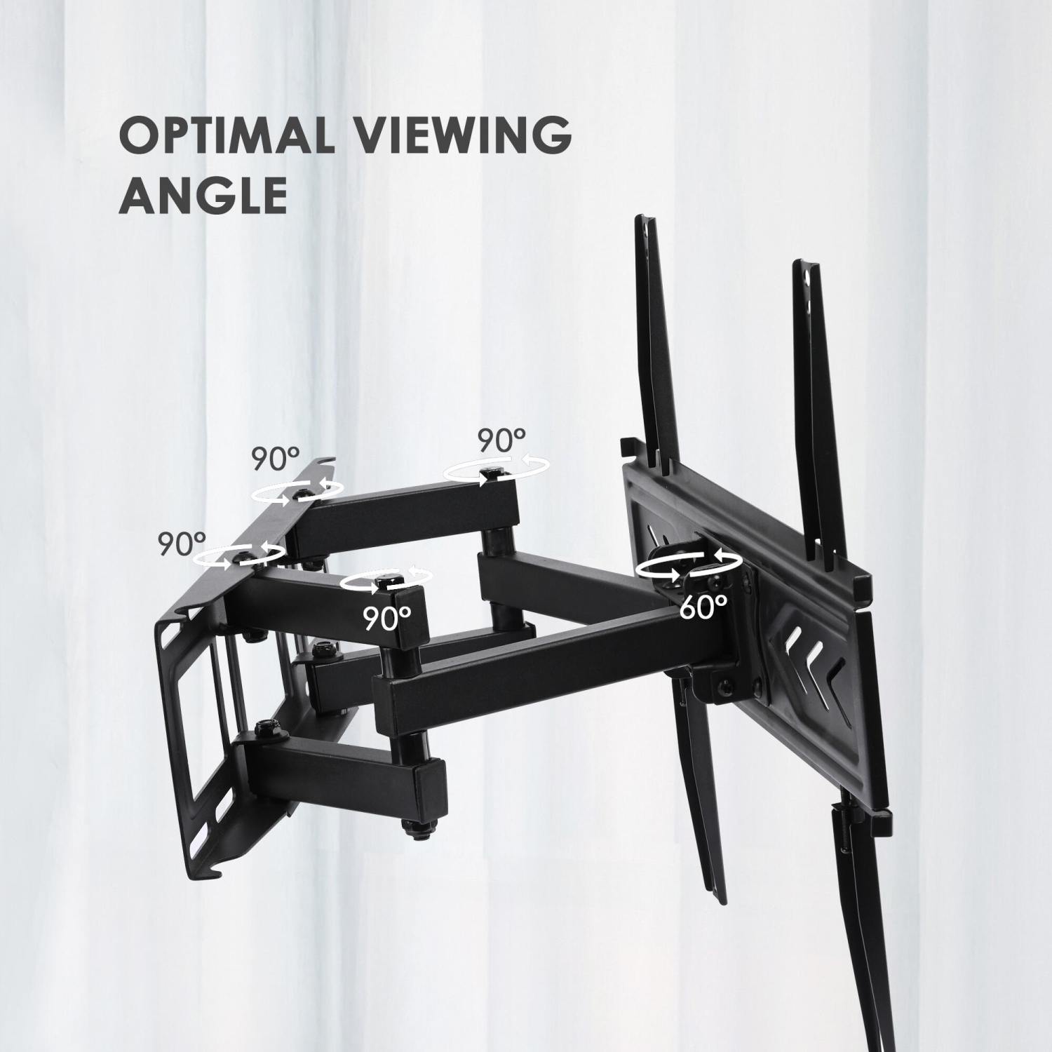 26-55in Full Motion TV Mounts with Dual Articulating Arm, TV Wall Mount Bracket Holds up to 88lbs and Max VESA 400 x 400mm