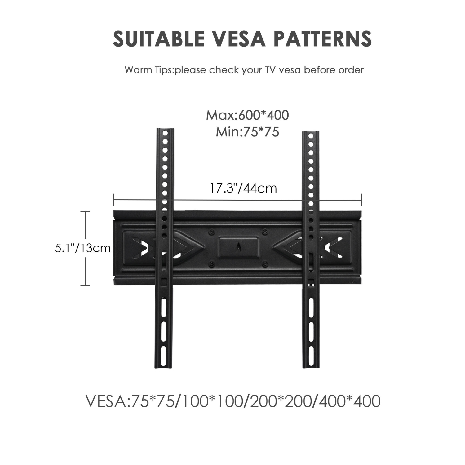 26-55in Full Motion TV Mounts with Dual Articulating Arm, TV Wall Mount Bracket Holds up to 88lbs and Max VESA 400 x 400mm