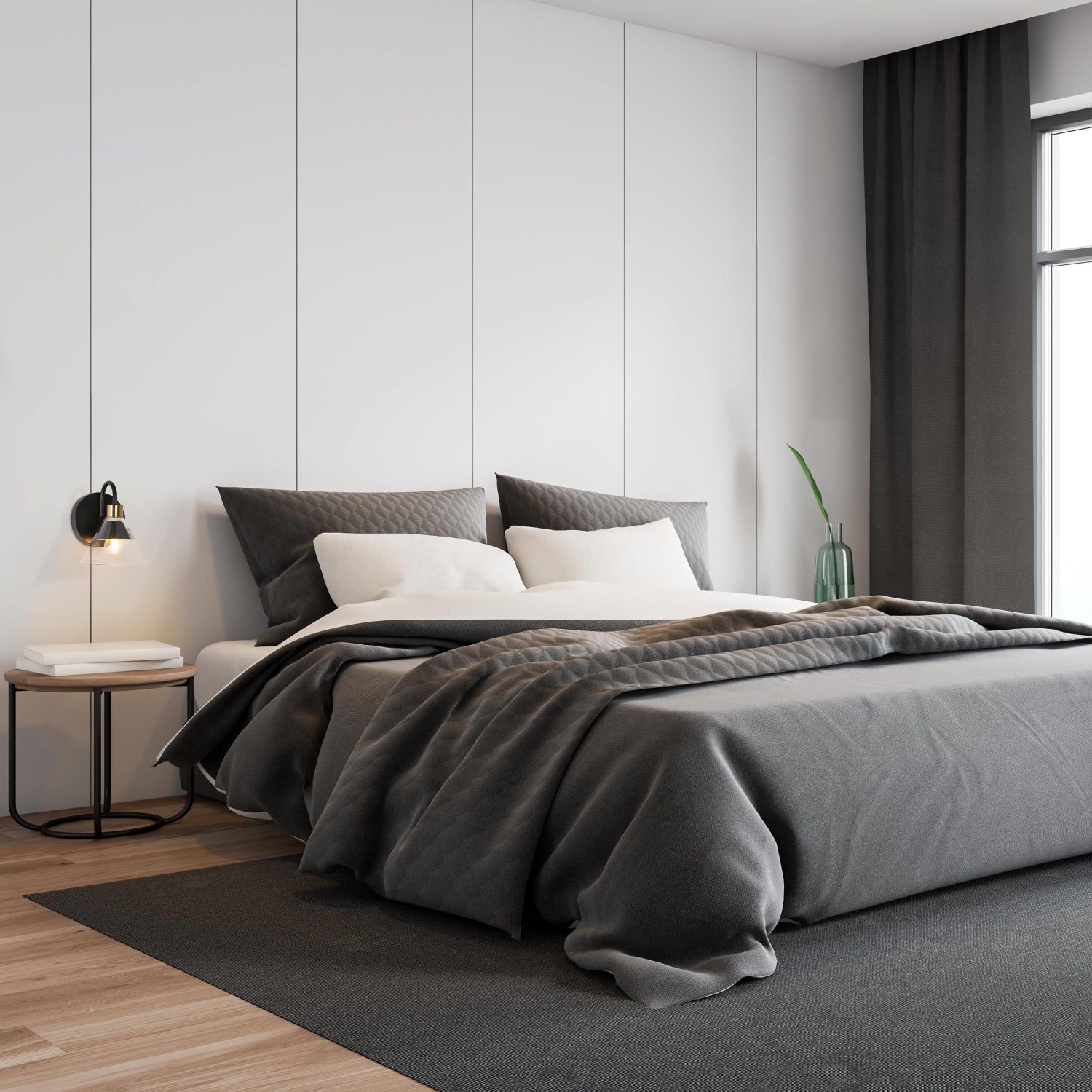 Applique de salle de bain moderne, noir, 5,5 po, 1 lumières, laiton doré, verre conique, moderne/contemporaine à DEL