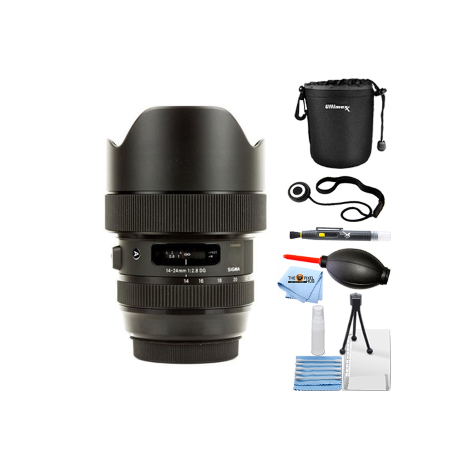 Sigma 14-24mm f/2.8 DG HSM Art Lens for Canon EF + Lens Pouch Accessory Bundle