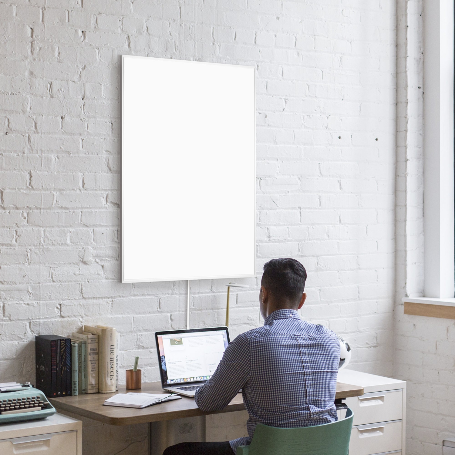 Warmlyours – radiateur à panneau radiant Ember Flex, blanc, enfichable ou câblé, 500 W, 35 x 24 po