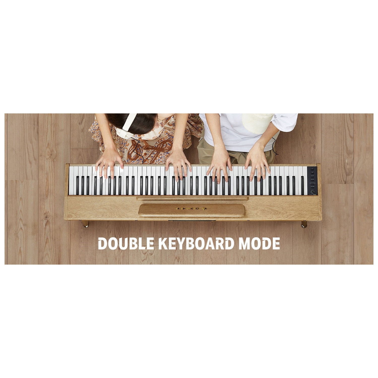 Donner DDP-60 88-Key Semi-Weighted Wooden Upright Digital Piano with 3-Pedal for Beginner