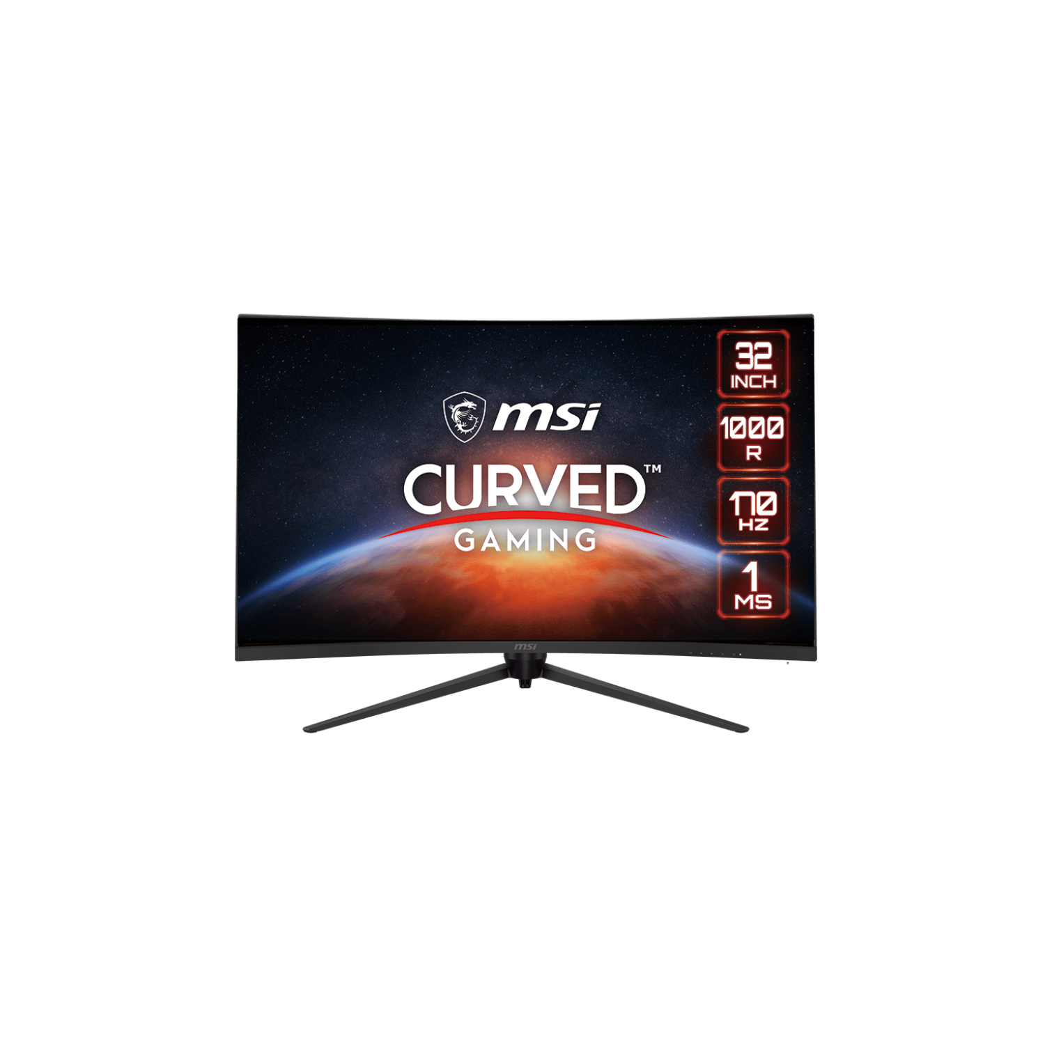 MSI G321CQP E2 32" 16:9 VA Curved Gaming Monitor, 170Hz, 1ms, 2560 x 1440 (QHD), Height Adjustable