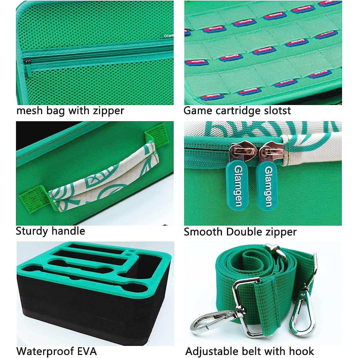 Étui de transport pour Nintendo Switch/Switch DELO, sac messager rigide portatif de voyage tout protecteur à doublure douce 21 jeux pour Switch