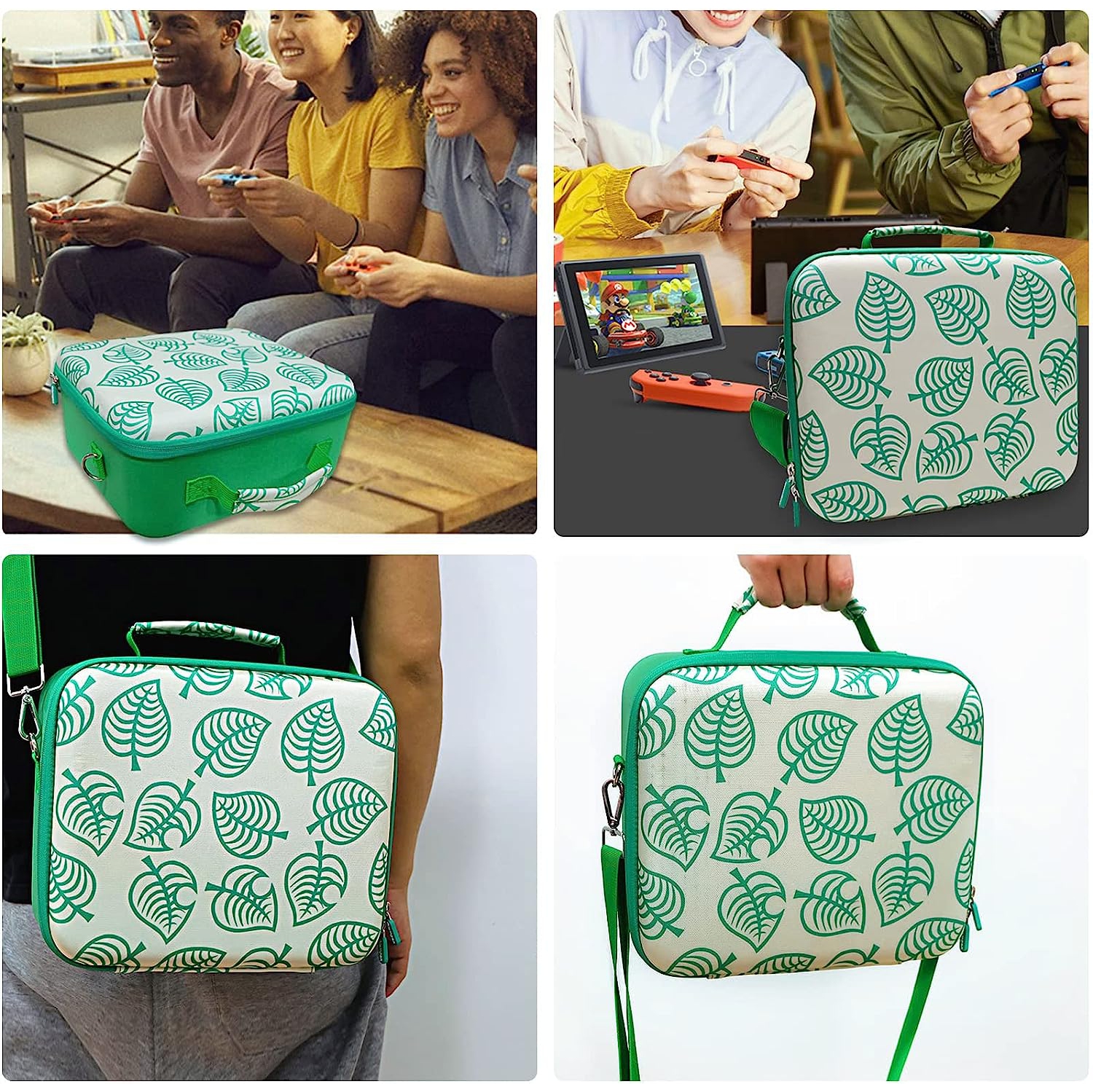 Étui de transport pour Nintendo Switch/Switch DELO, sac messager rigide portatif de voyage tout protecteur à doublure douce 21 jeux pour Switch