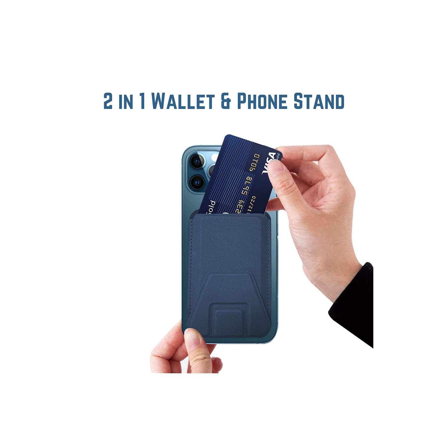 MagSafe Wallet with Stand Phone Card Holder Leather Cover Case Magnetic for iPhone 14 13 12 Pro Max Magsafe Back with Kickstand