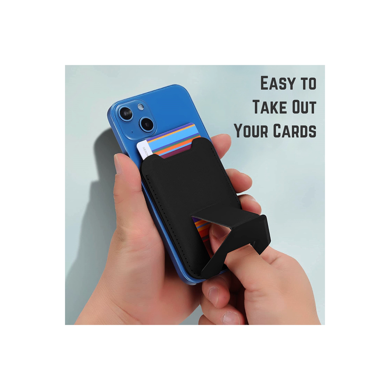 MagSafe Wallet with Stand Phone Card Holder Leather Cover Case Magnetic for iPhone 14 13 12 Pro Max Magsafe Back with Kickstand