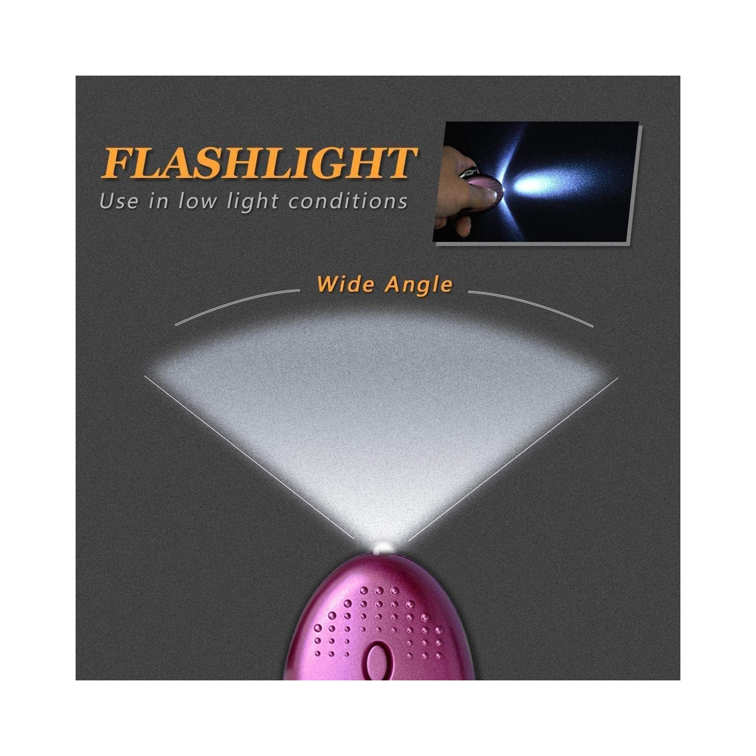 Alarme personnelle d'urgence, paquet de 3 porte-clés de sirène personnelle 140dB avec lumières DEL, hommes, femmes, enfants, personnes âgées alarme