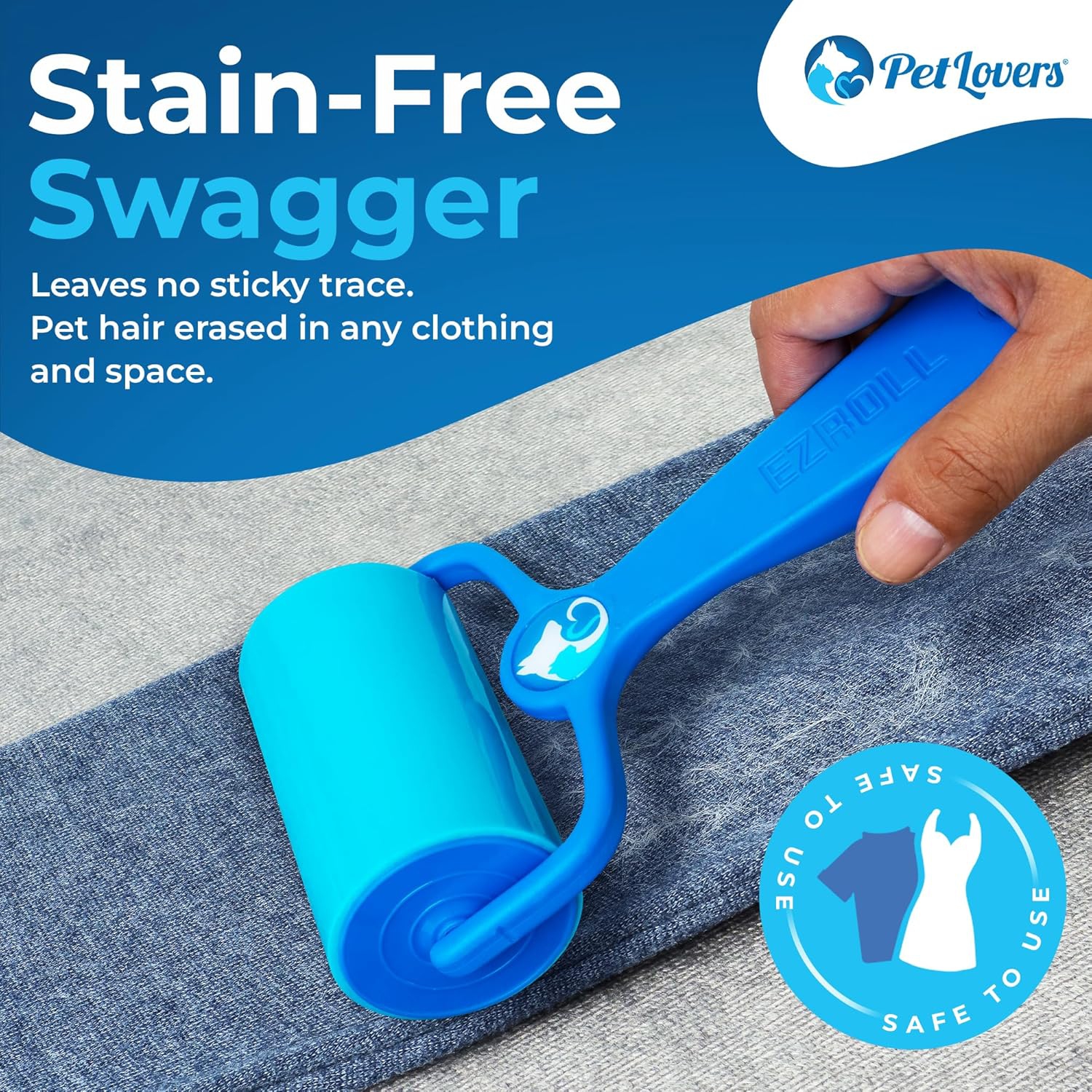 Reusable Lint Roller – Washable & Long-Lasting Pet Hair, Dust, and Lint Remover for Clothes, Furniture & Cars – Eco-Friendly & Ultra Sticky