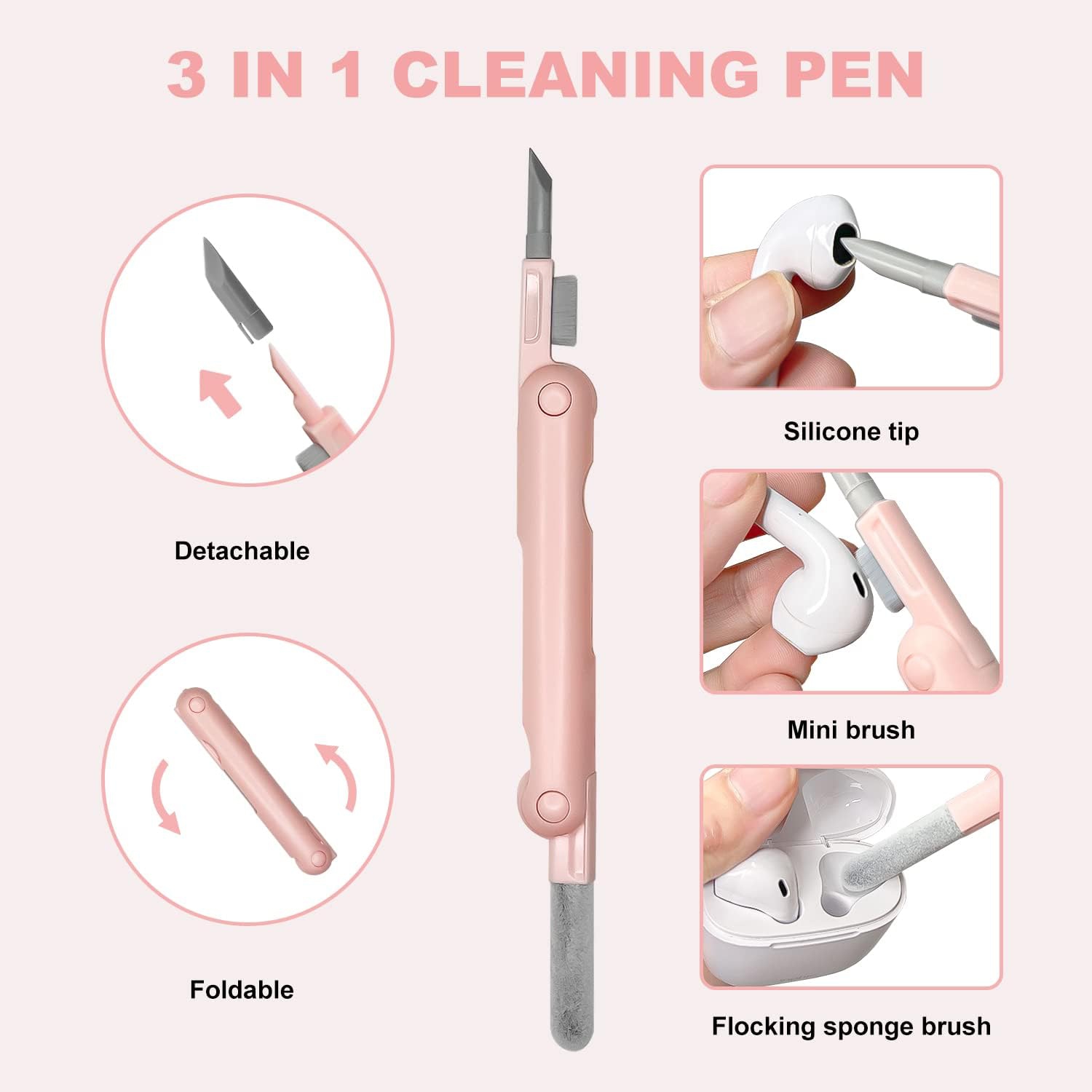 7-in-1 Camera Cleaning Kit with Replaceable Cleaning Pen, Flocking