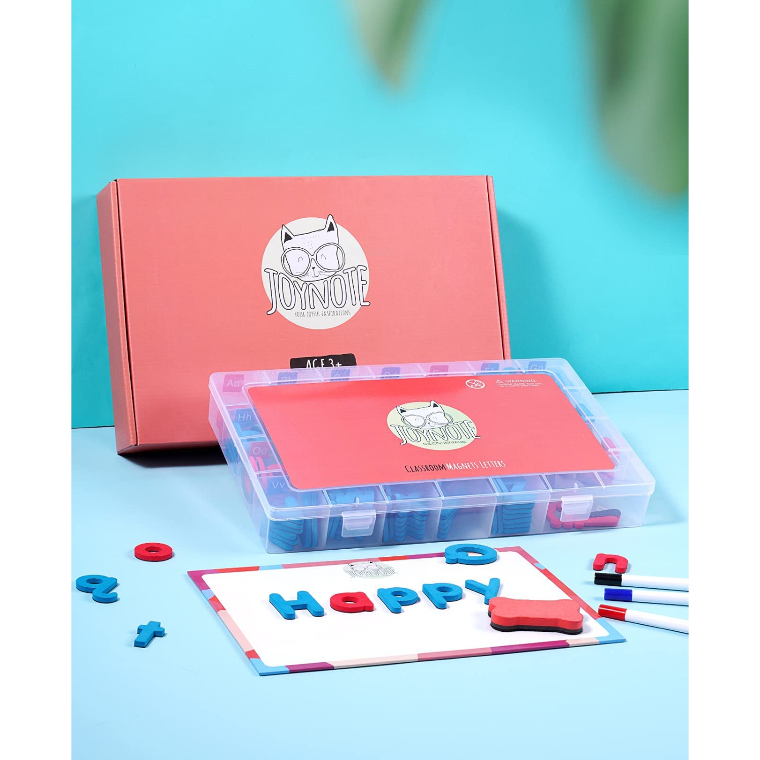 Classroom Magnetic Letters Kit 234 Pcs with Double-Side Magnet Board - Foam Alphabet Letters for Kids Spelling and Learning