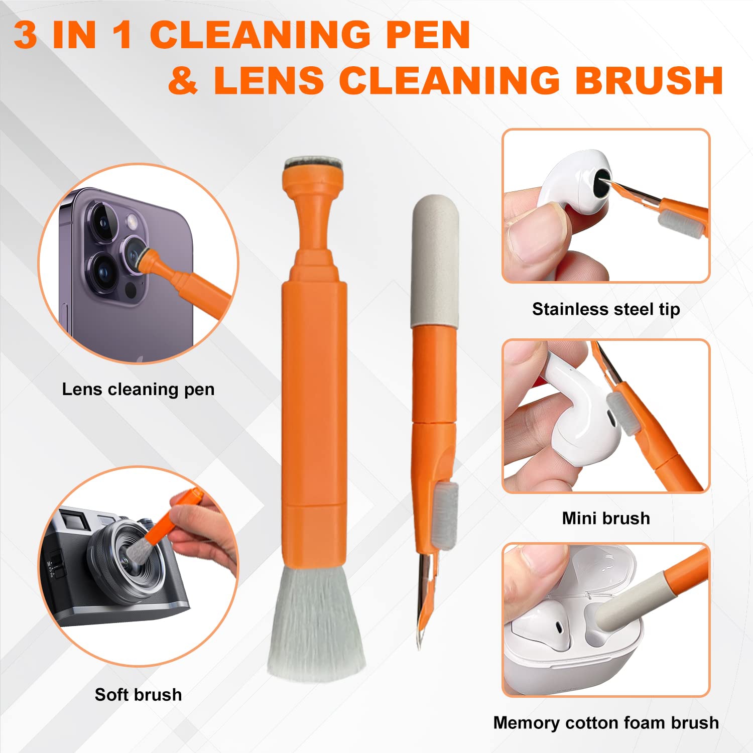 11 in 1 Electronic Cleaner Kit, Keyboard Cleaner Kit, Cleaning Pen for Airpods Pro, Screen Cleaner, Multifunctional Cleaning Kits Fit for Keyboards,