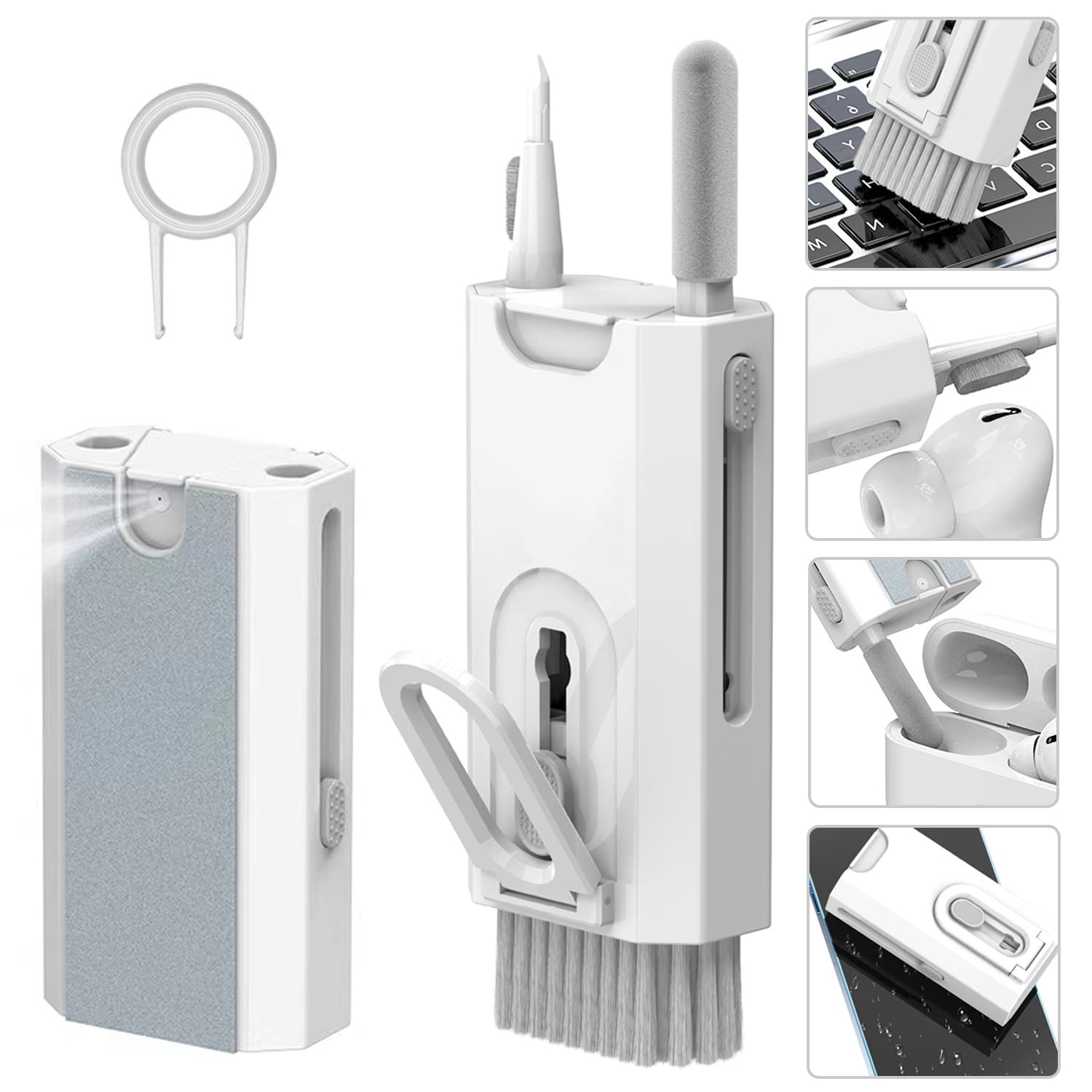 8 in 1 Electronic Cleaning Kit, Keyboard Cleaner Kit, Cleaning Pen for Airpods Pro, Multifunctional Cleaning Kits Fit for Keyboards, Cell Phones,